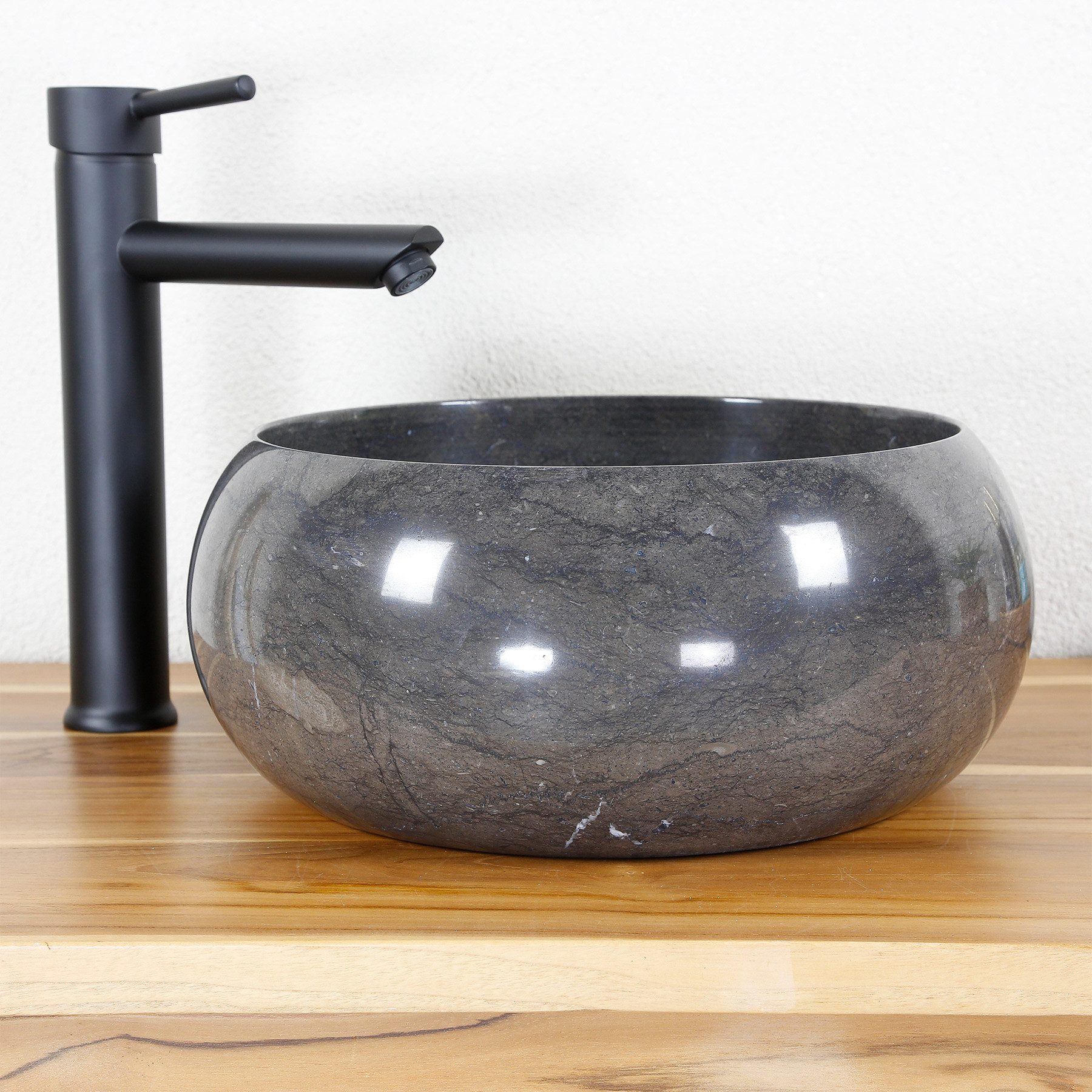 Waschtisch Naturstein Waschbecken - Marmor Aufsatzwaschbecken Rund