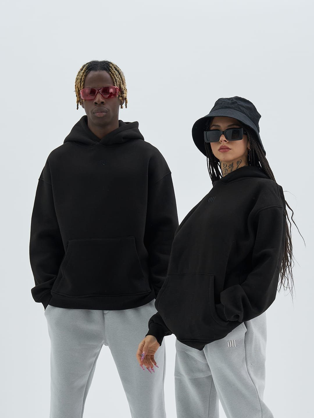 OSSY HOMER Hoodie Oversize Hoodie Basic Cotton Unisex Sweatshirt