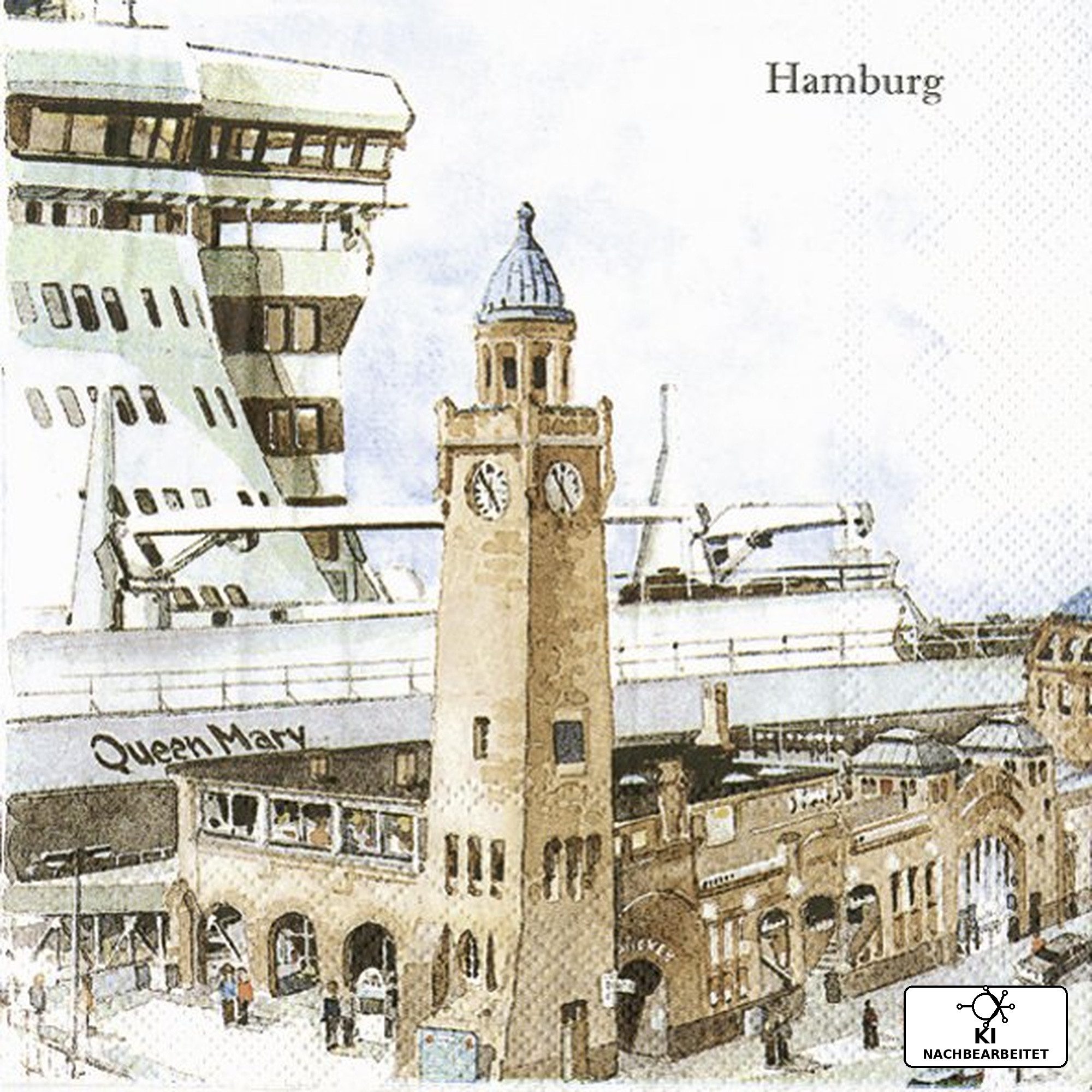 IHR Papierserviette Servietten 33x33 cm " Hamburg " von ihr