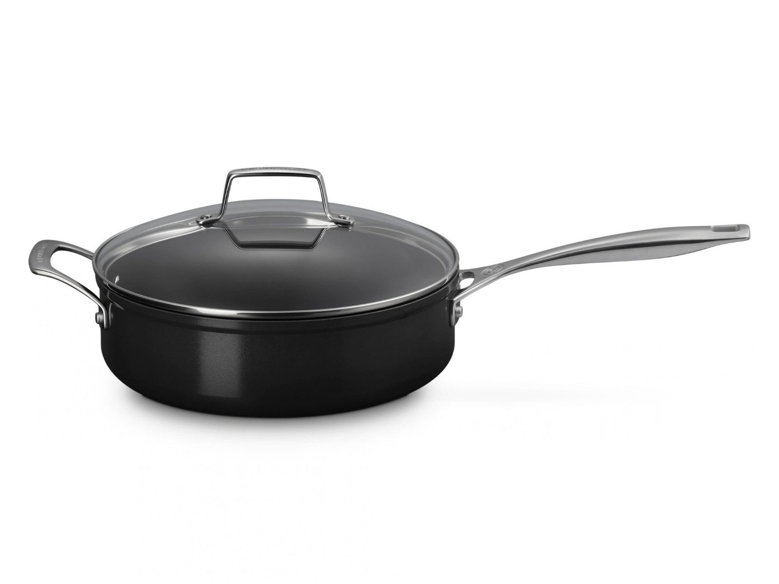 LE CREUSET Servierpfanne Keramik-Antihaft Sautépfanne mit Glasdeckel rund 26cm