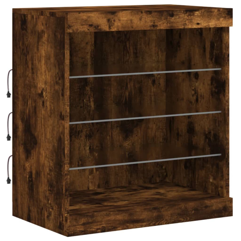 vidaXL Sideboard Sideboard mit LED-Leuchten Räuchereiche günstig online kaufen