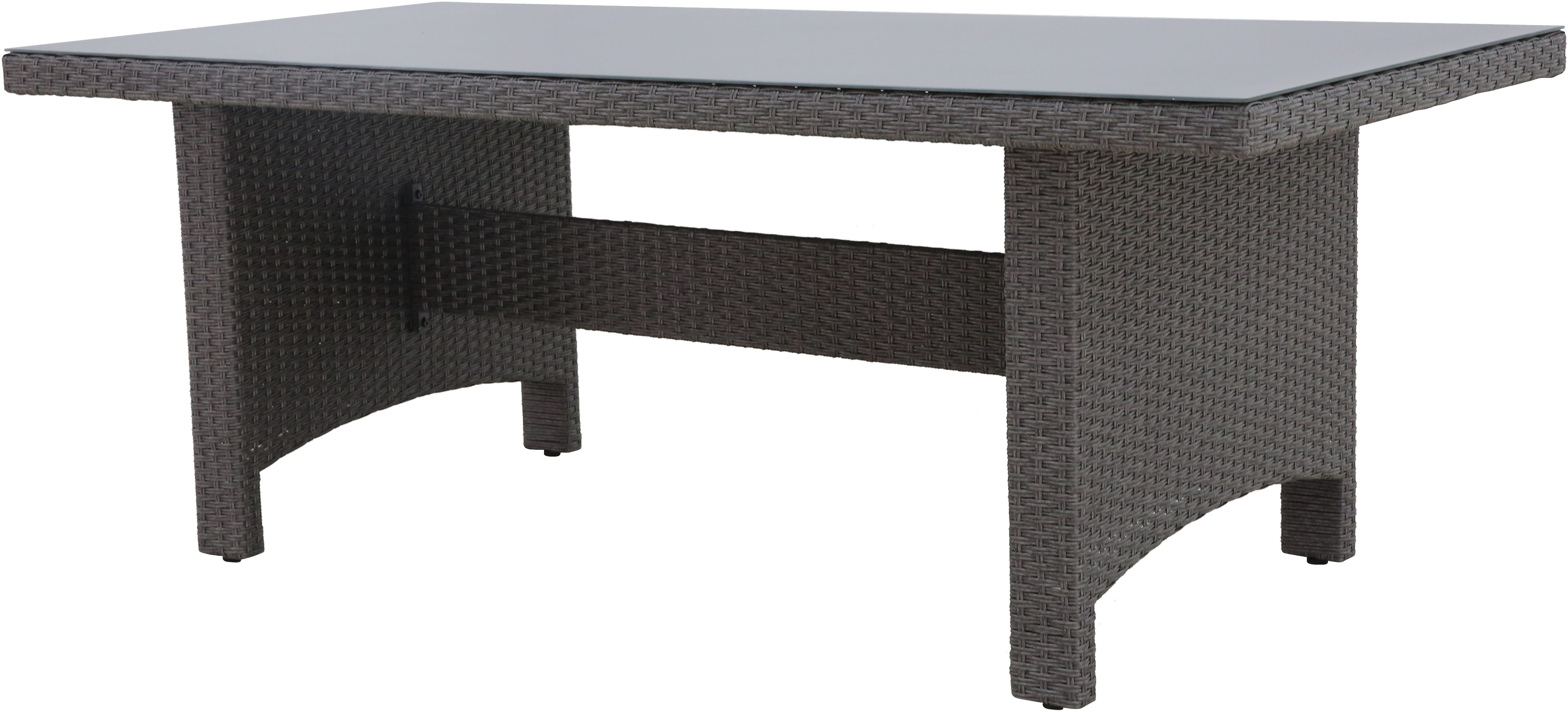 KONIFERA Garten-Essgruppe »Newcastle«, (Set, 13-tlg., 6 Sessel, Rückenlehne verstellbar, Tisch 95x200x75 cm, inkl. Auflagen), Aluminium/Polyrattan