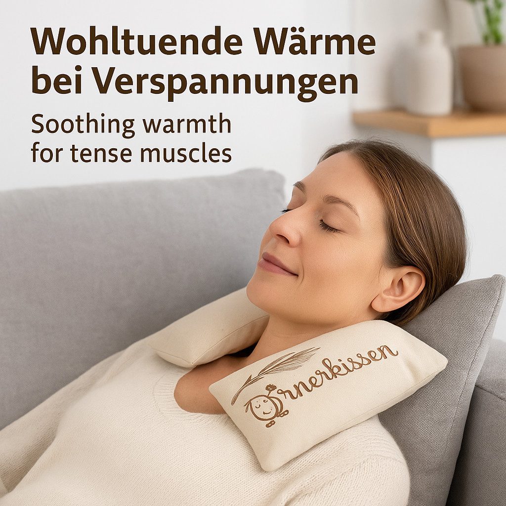 Betz Dinkelkörnerkissen Körnerkissen Wärmekissen Nackenkissen Farbe: Beige Größe: 20 x 50 cm, Füllung: ca. 850 Gramm Getreide, Bezug: mit Bezug, Rückenschläfer, Seitenschläfer, Bauchschläfer, Set, kein Set, Getreidekörner