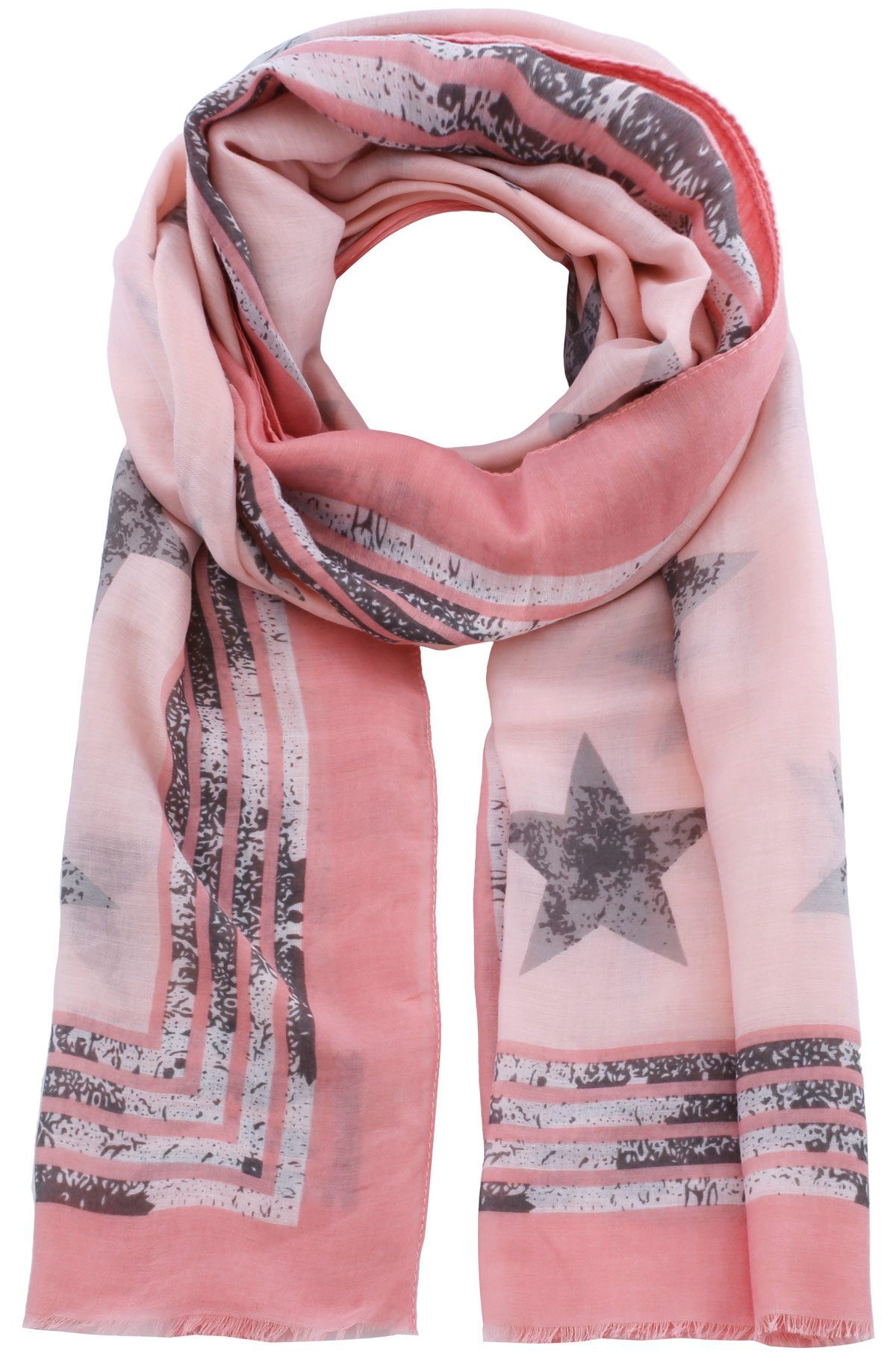 Faera Modeschal, Damen Schal Stars und Sterne weich und leicht Damenschal günstig online kaufen