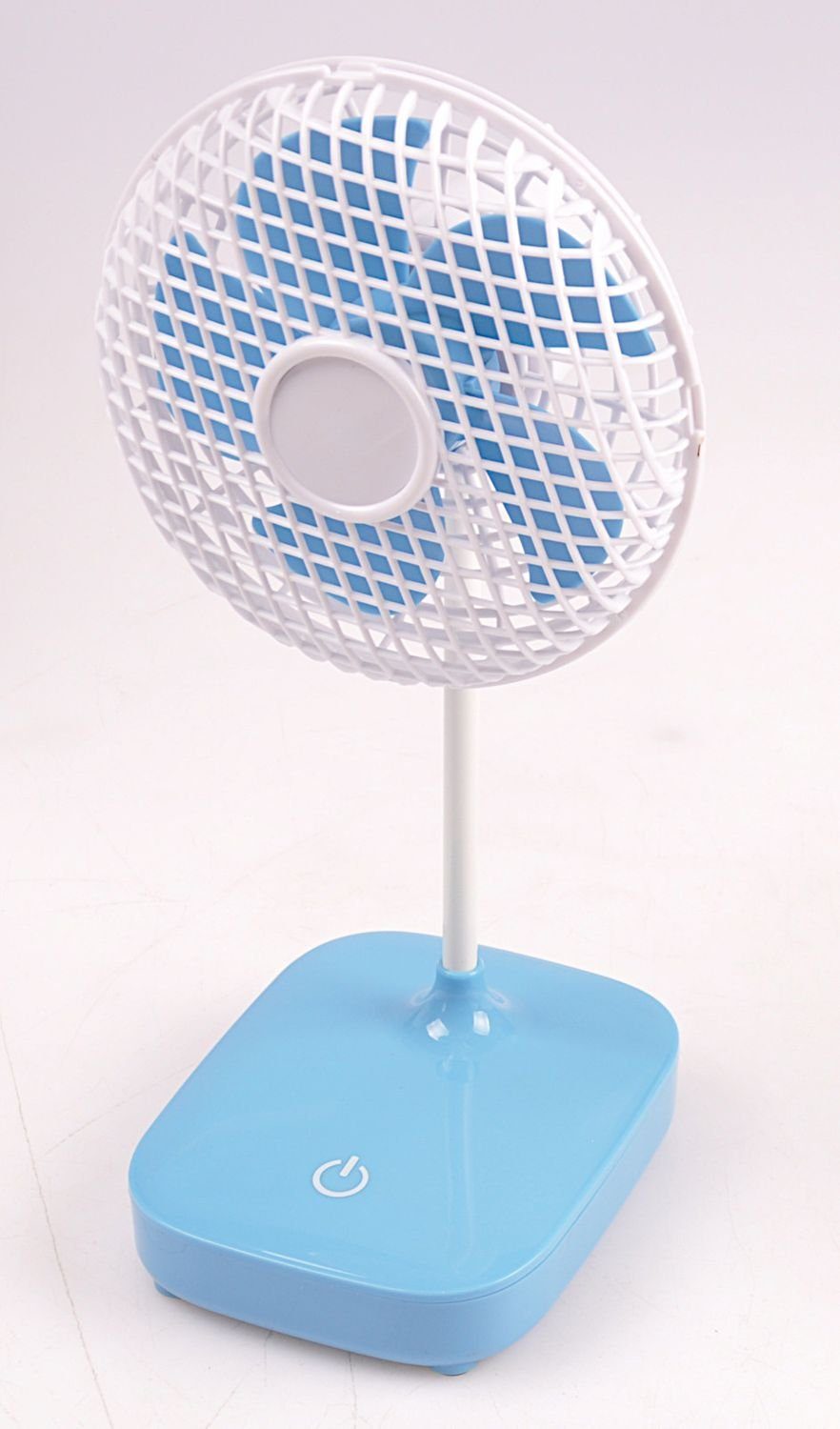 BURI Standventilator Mini-Ventilator blau Gebläse Kühler Ø13cm Lüfter Tischventilator
