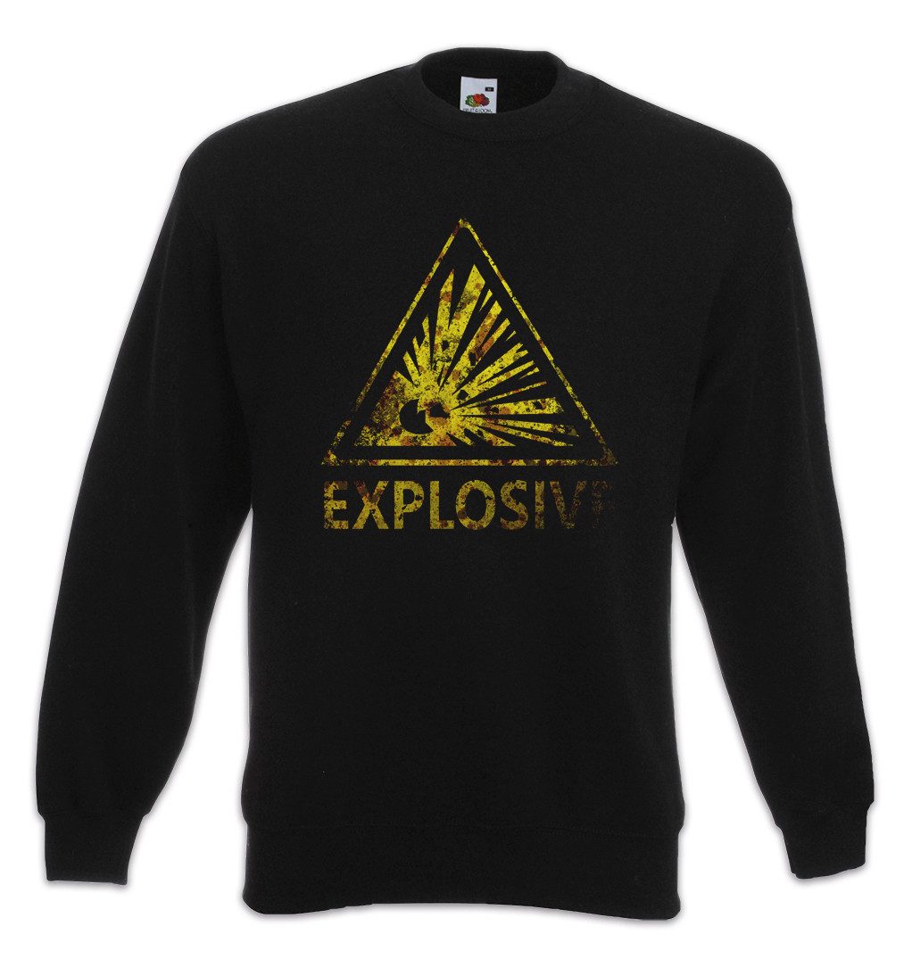 Sweatshirt Caution Explosive Vintage Logo Sign Sweatshirt Warning Danger
