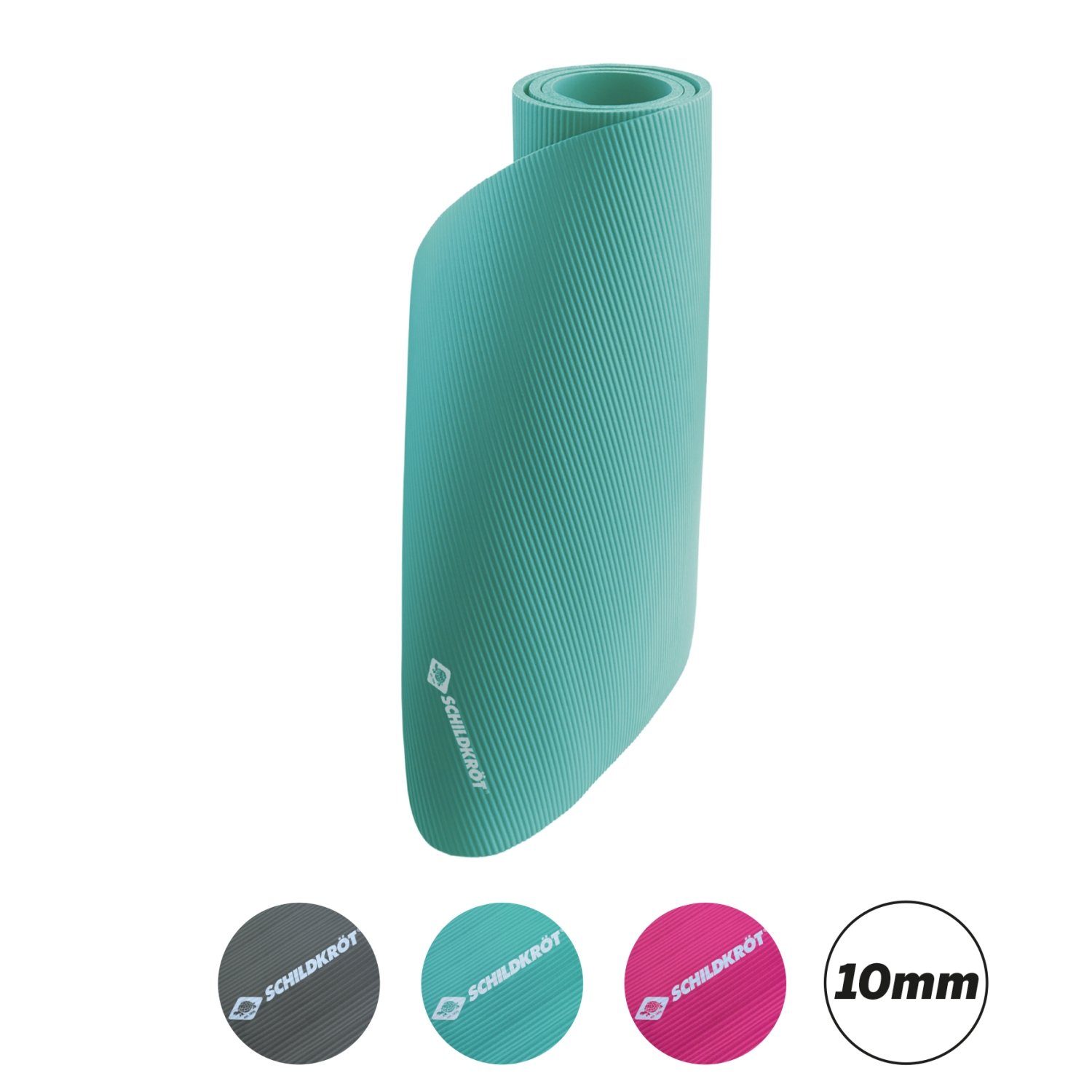 Gymnastikmatte FITNESSMATTE, (10 mm, mint), m