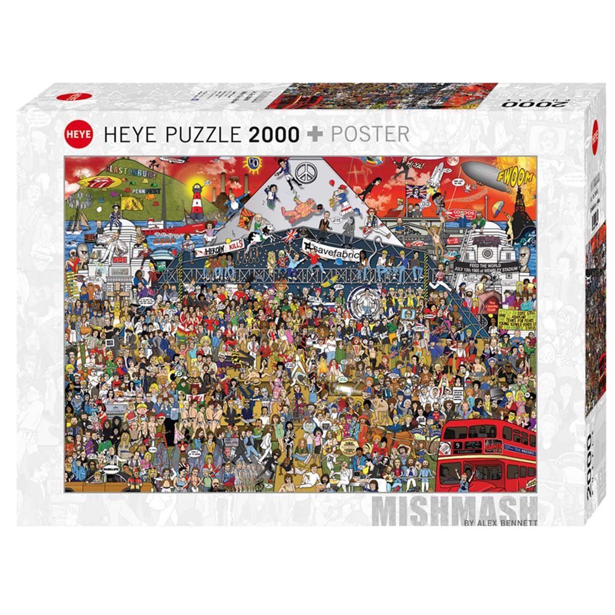 HEYE Spiel Mishmash Britisch Music History Puzzle - 2000 Teile