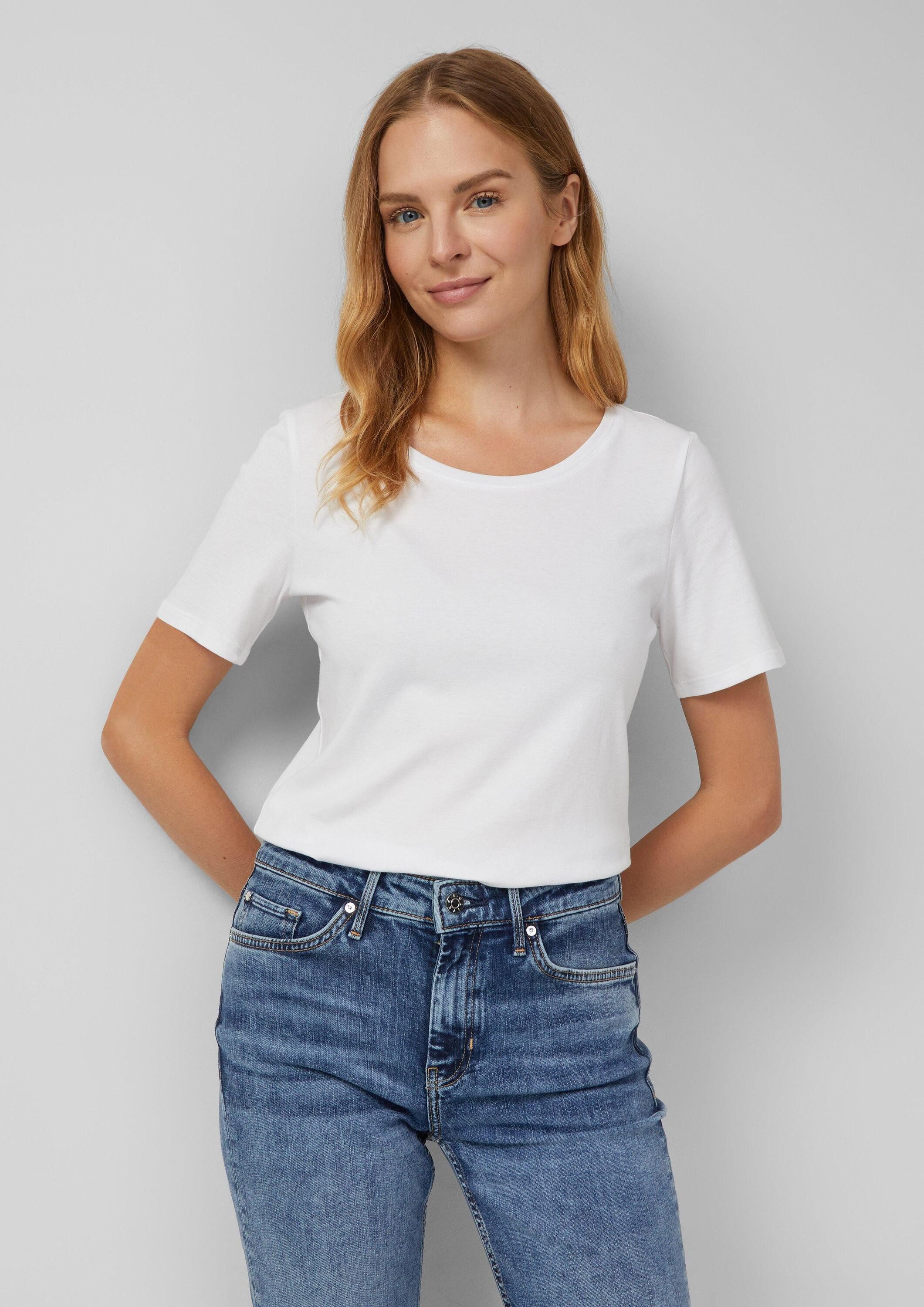 s.Oliver Kurzarmshirt T-Shirt T-Shirt aus Interlockjersey im 2er-Pack