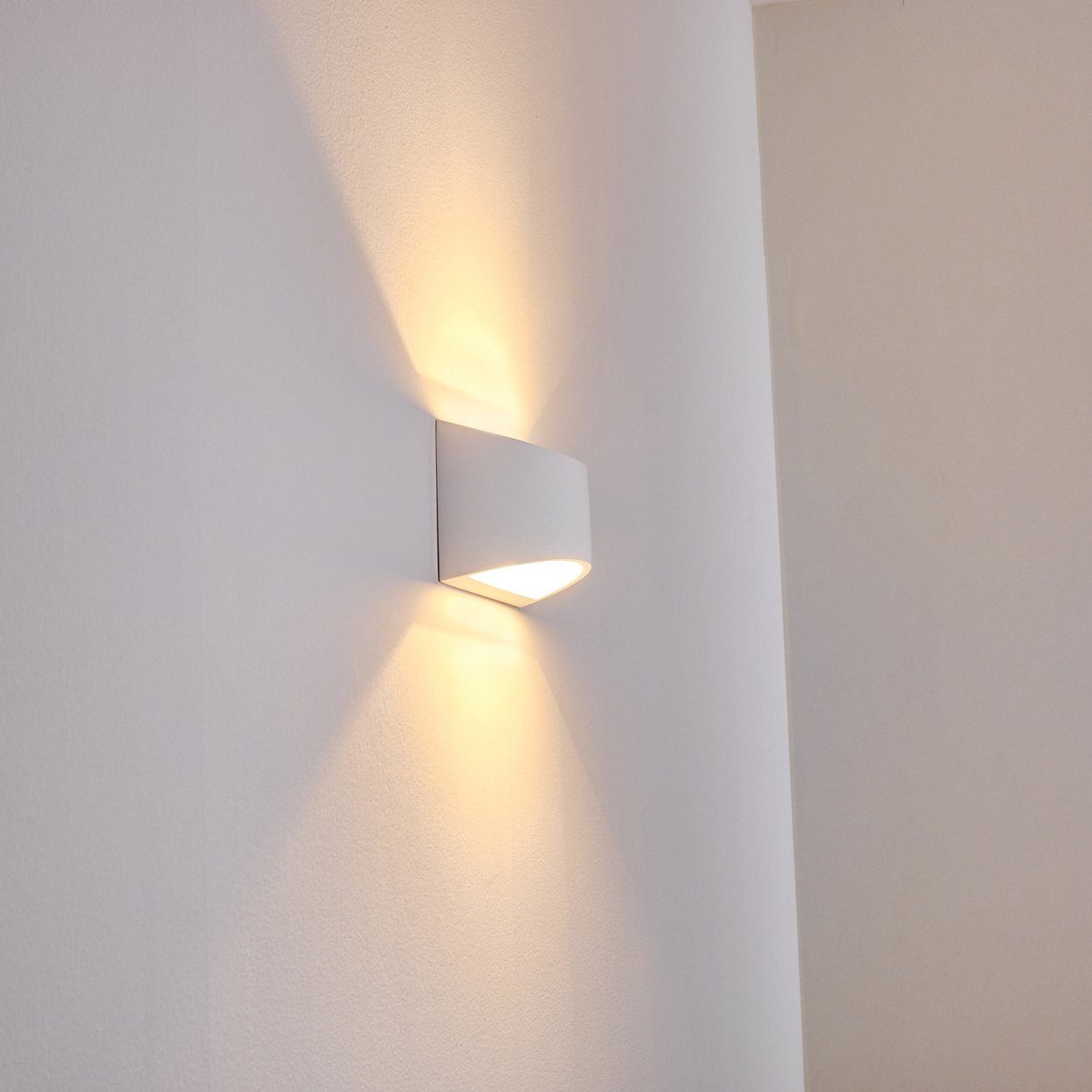 & in Weiß, bemalbar handelsüblichen Wandlampe Leuchtmittel, 1xG9, Up Innen Keramik mit mit »Gromo« Down-Effekt, hofstein ohne aus Farben Wandleuchte
