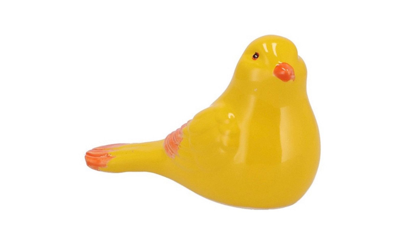Daan Kromhout Dekofigur 2er Set Vögel Gelb Orange Sommerlich Garten Deko 16 cm