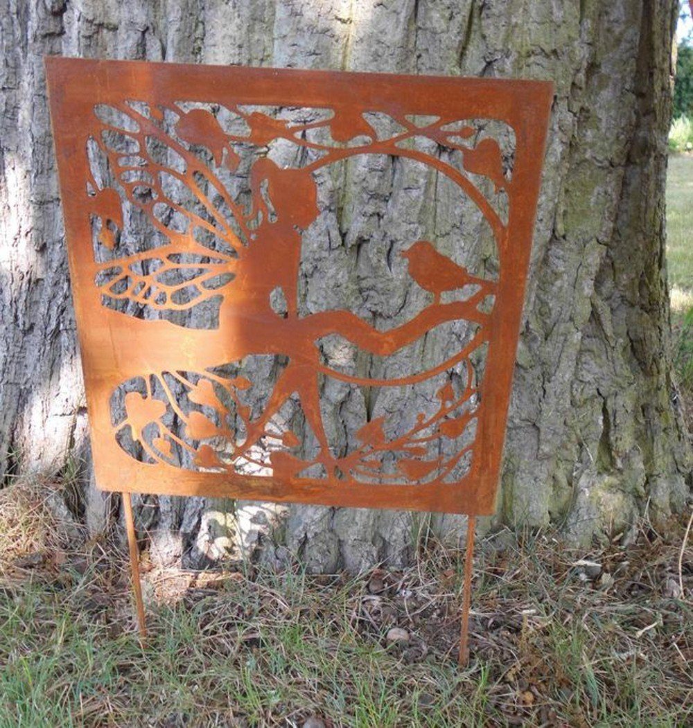 (1-St) im Deko-Impression Gartenstecker Gartenstecker Gartenstab Baum / Elfe