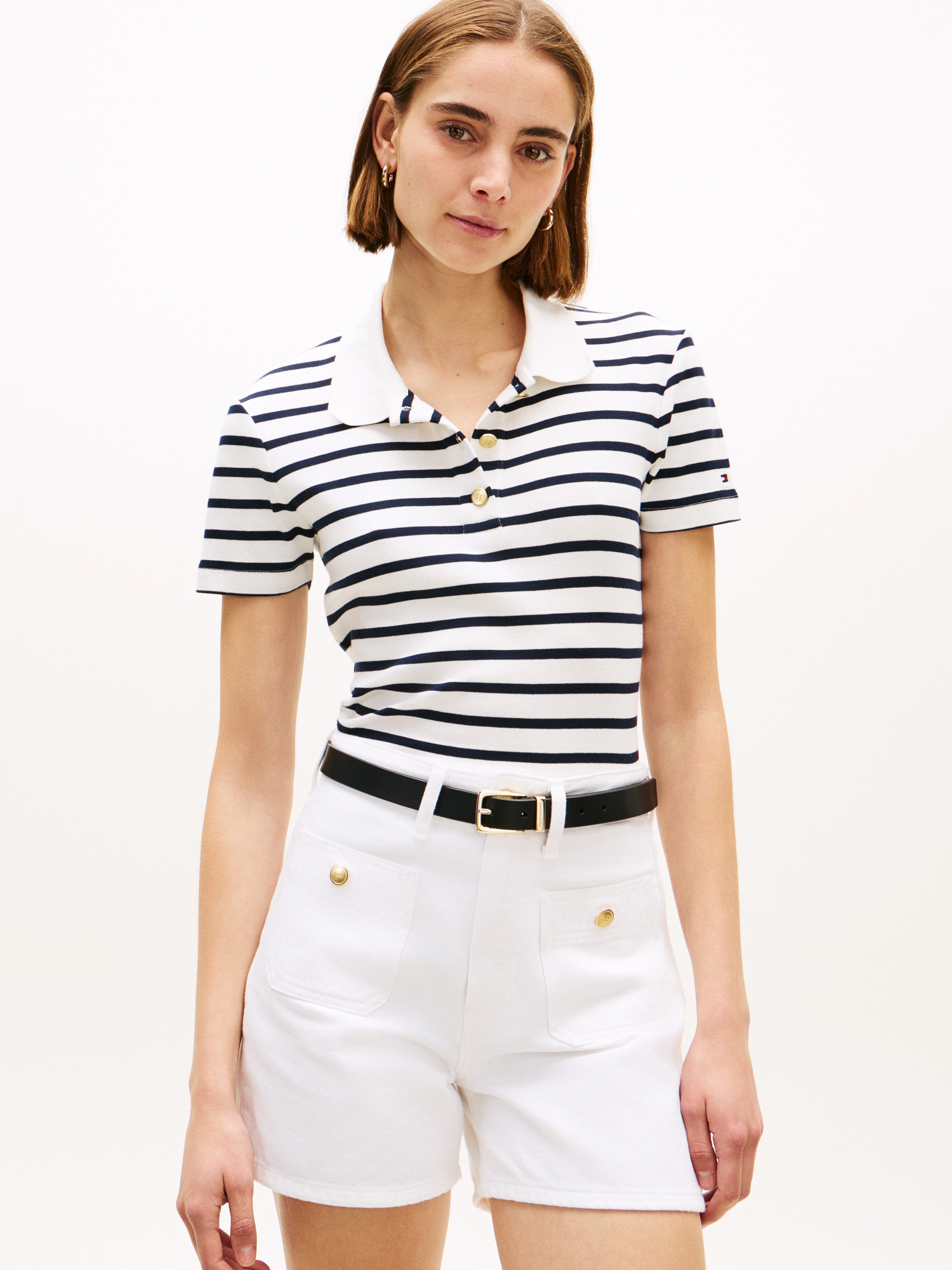 Tommy Hilfiger Poloshirt GOLD BUTTON SLIM SS POLO
