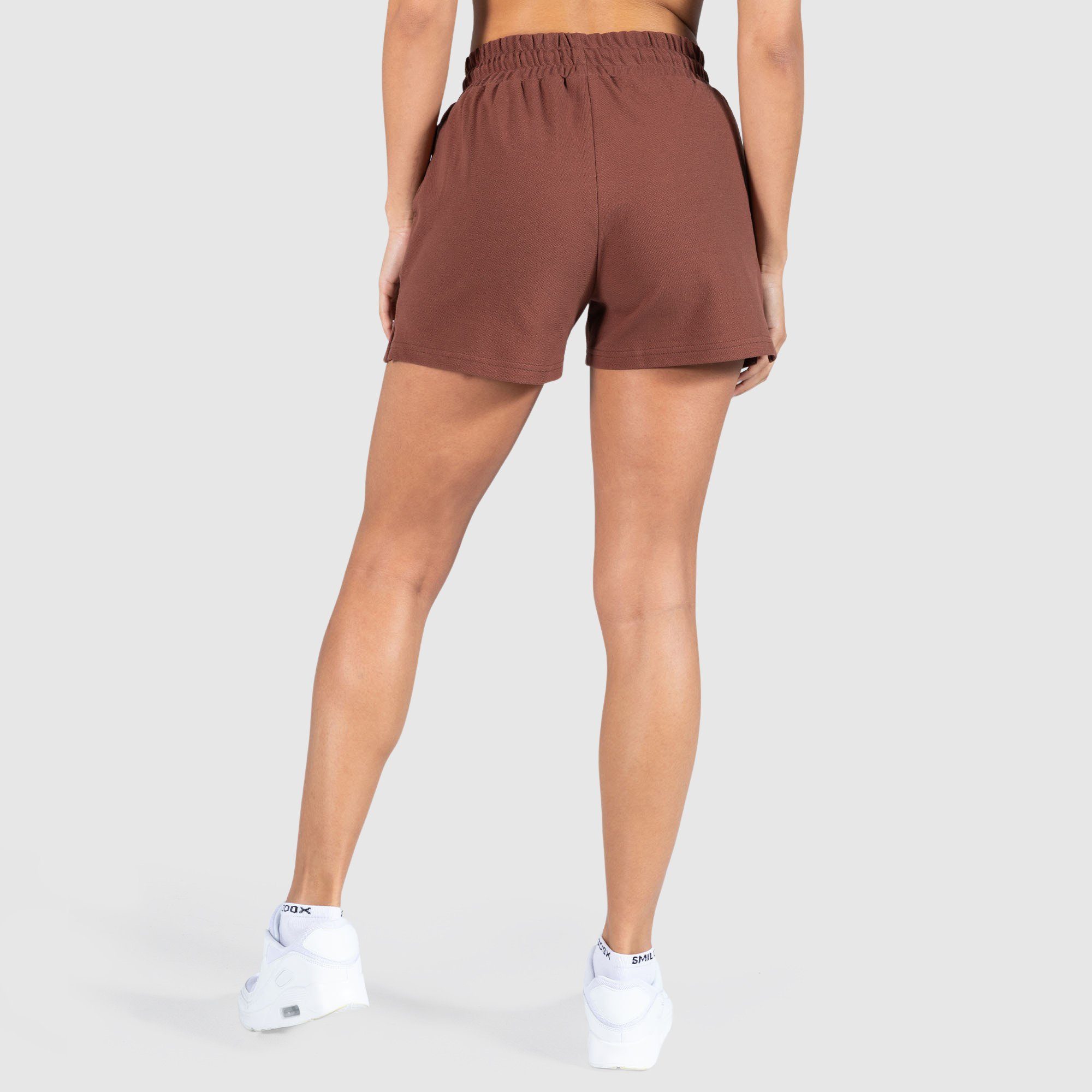 Smilodox Shorts Juana Baumwolle, Braun Pikee 100%