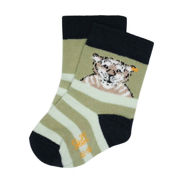 Steiff Haussocken Socken mit flauschigem Tiger-Motiv