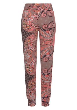 LASCANA Jerseyhose mit Paisleyprint und Taschen, Strandhose, leicht und luftig