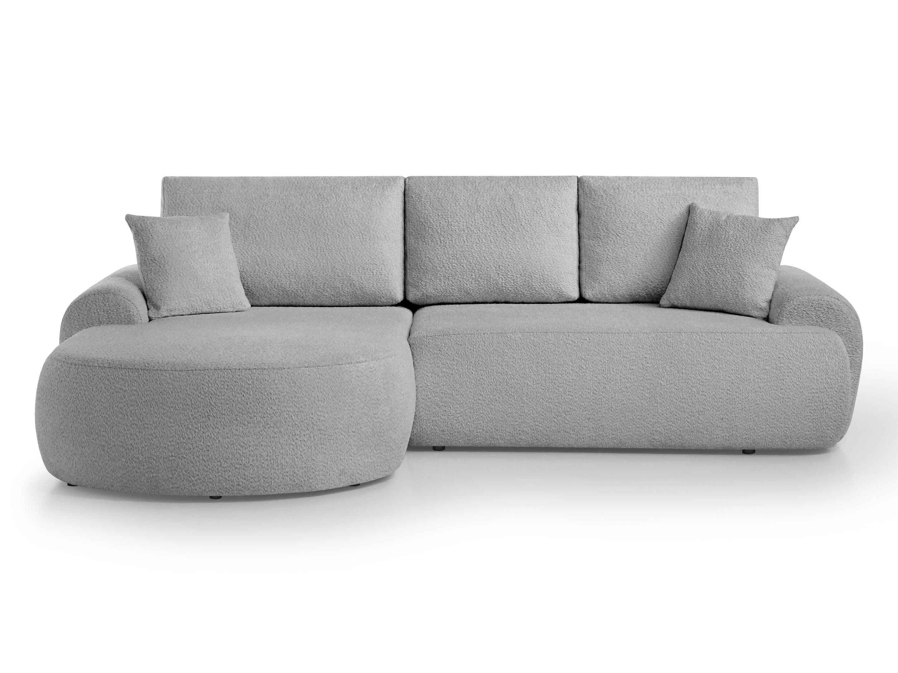 Beautysofa Ecksofa mit Kissen aus Bouclé-Stoff günstig online kaufen