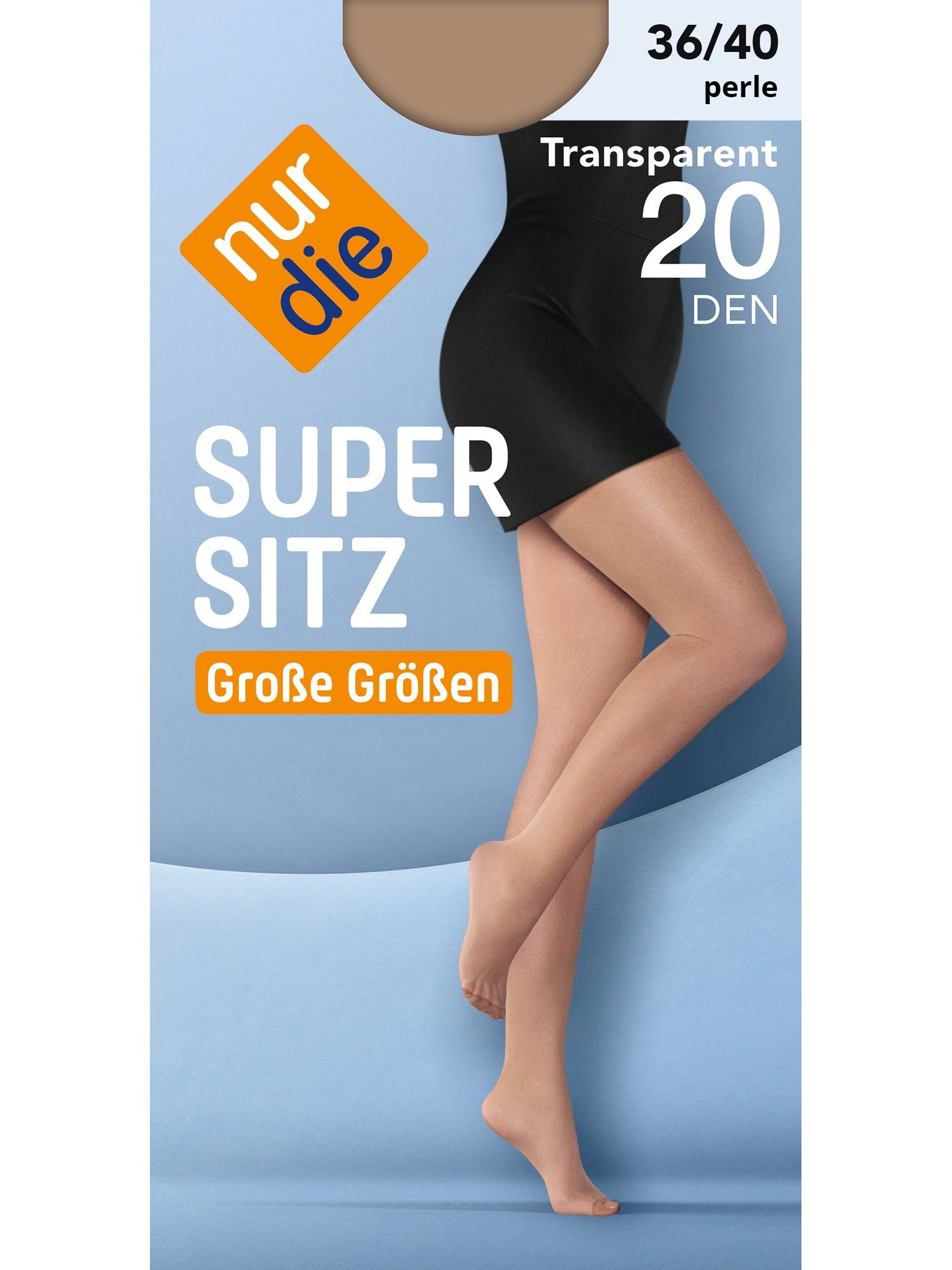 Nur Die Feinstrumpfhose Supersitz Große Größen 20 DEN (1 St) perle