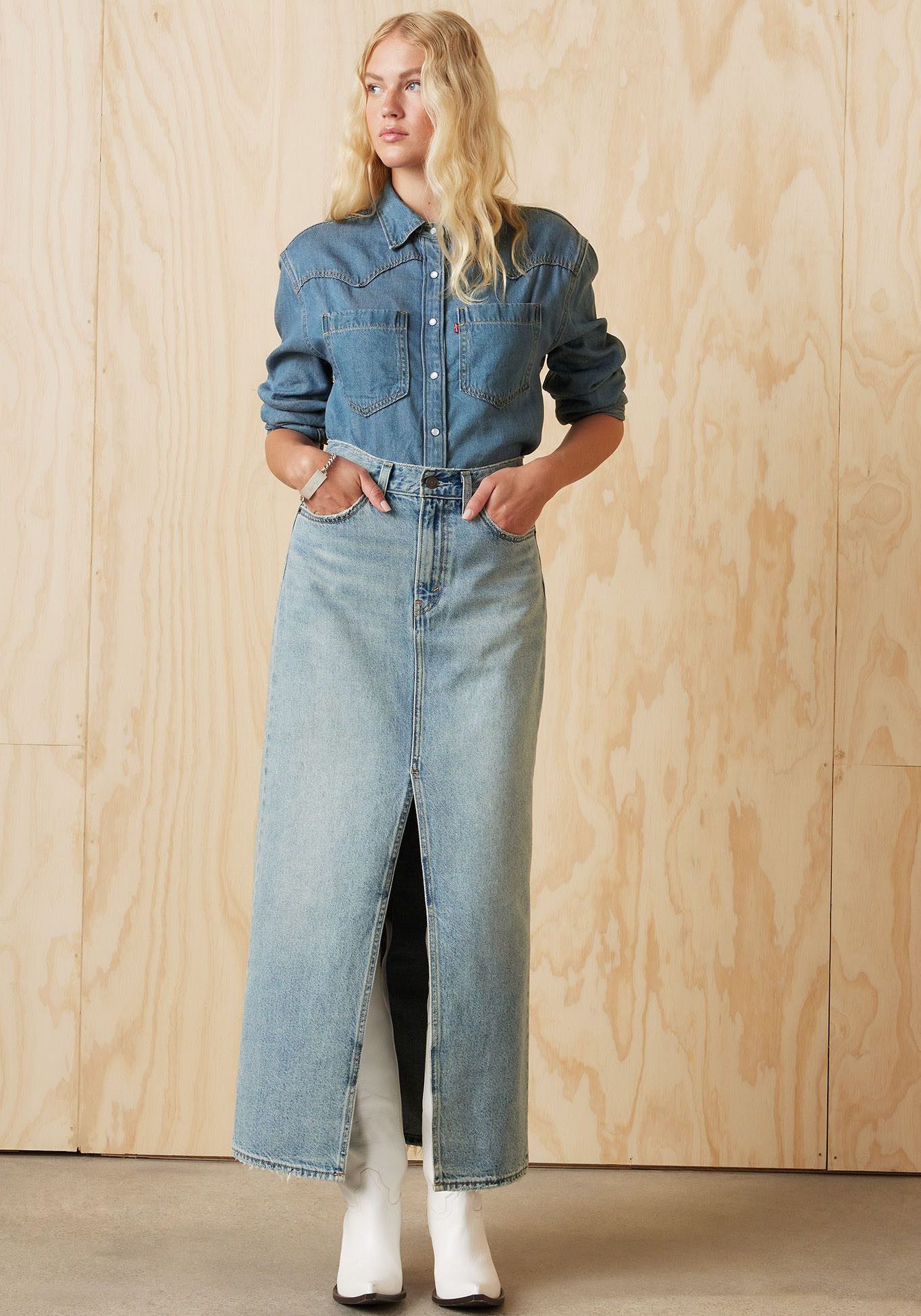 Levi's® Jeansbluse TEODORA WESTERN SHIRT mit Druckknöpfen