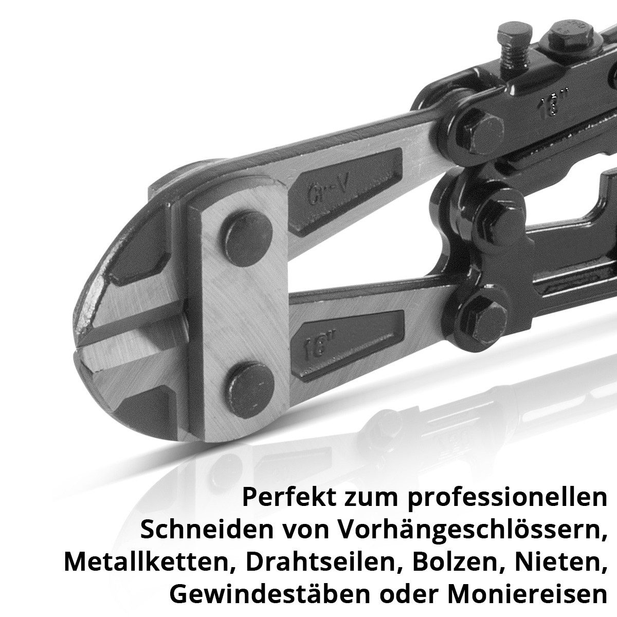 STAHLWERK Bolzenschneider 18“ CrV Bolzenschere Stahlschneider Baustahlschere, (Packung, 1-tlg), Stahlschneider, Mattenschneider