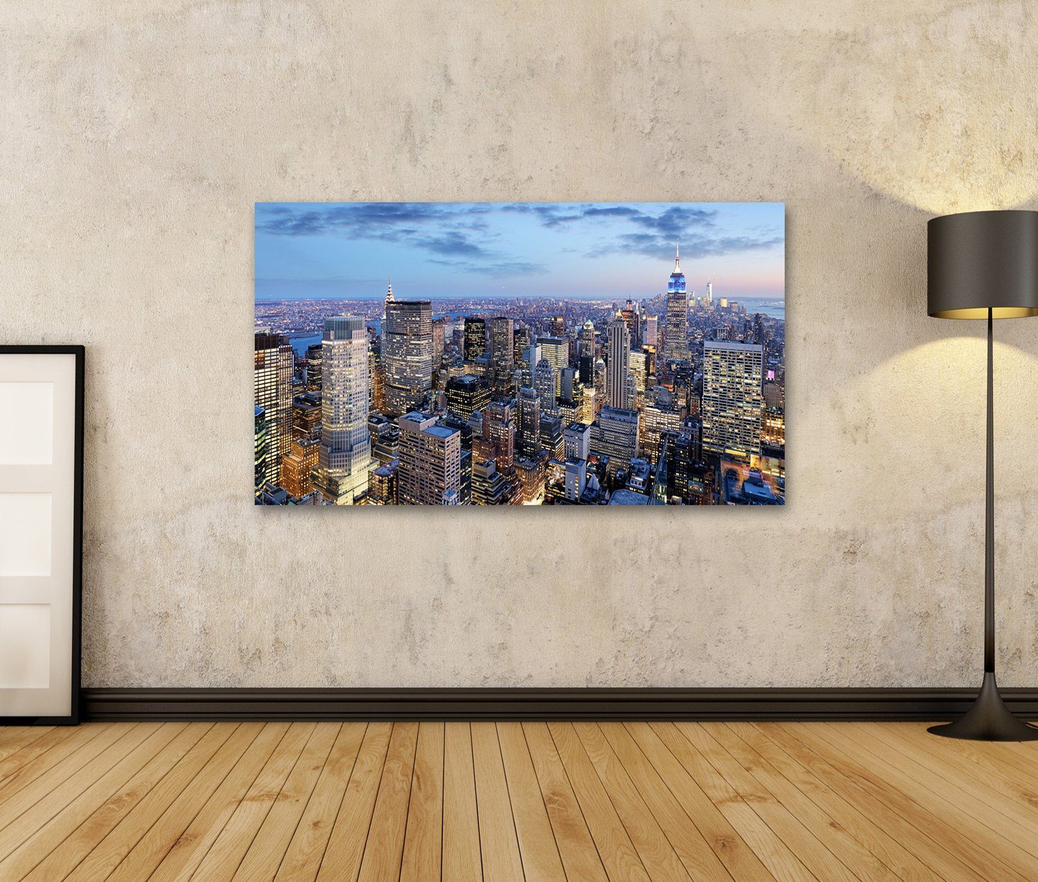 islandburner Leinwandbild Bild auf Leinwand New York City In Der Nacht Manhattan Usa Wandbild L