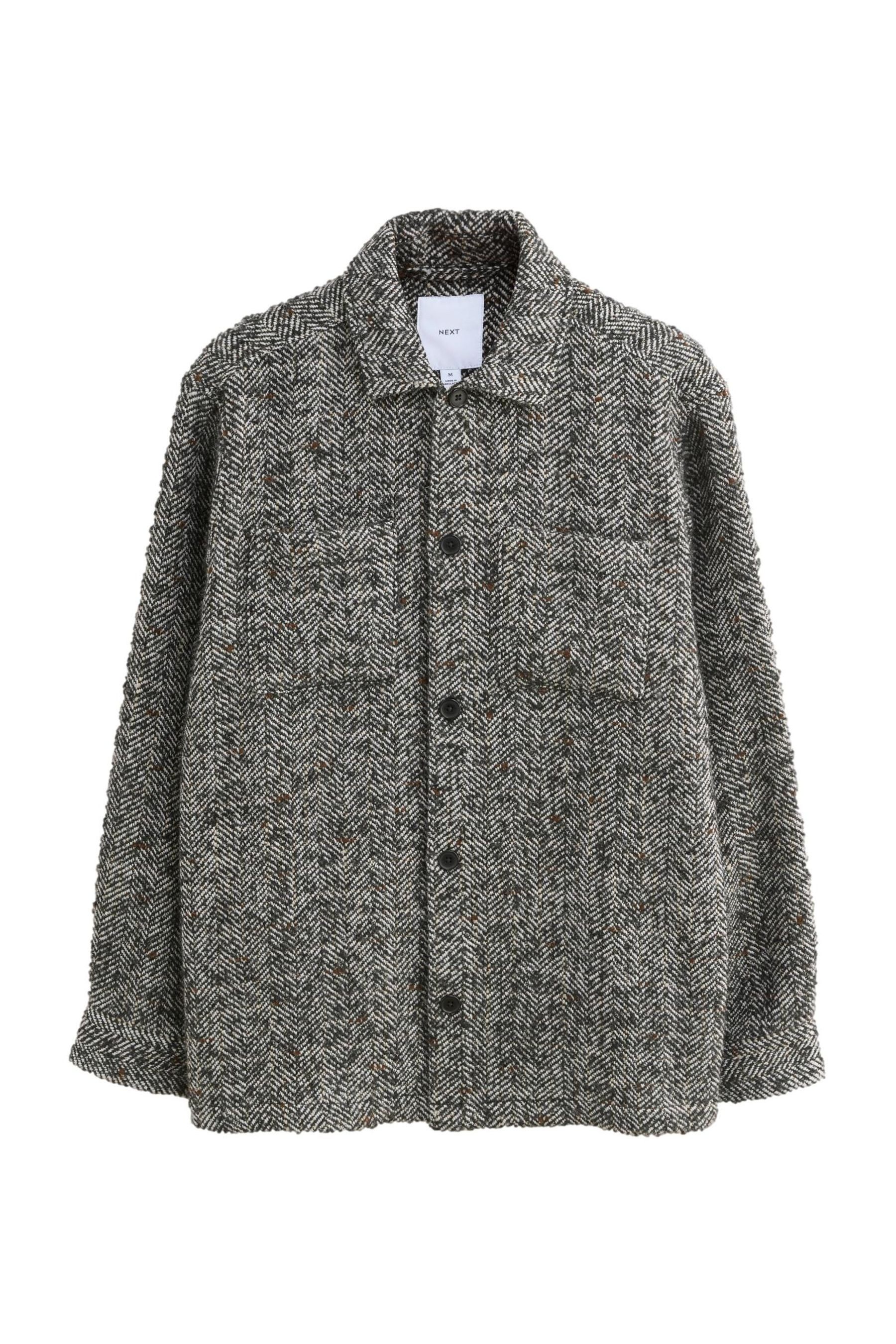 Next Hemdjacke Hemdjacke mit Fischgrät- und Karomuster (1-St)