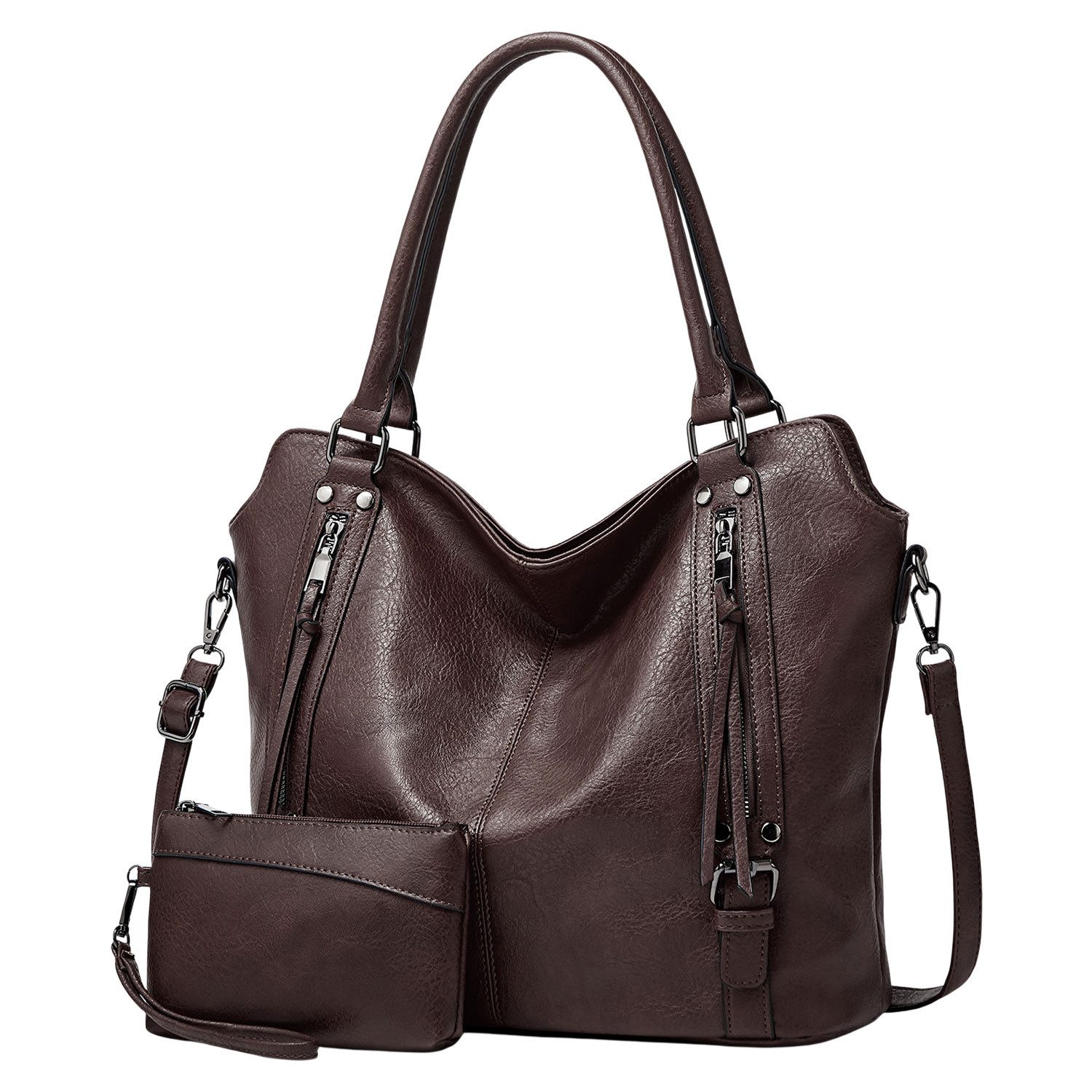 Handtasche Damen Ledertasche Henkeltasche Schultertasche Groß Umhängetasche