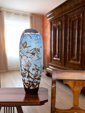 Aubaho Tischvase Vase Replika nach Galle Gallé Glasvase Glas Antik-Jugendstil-Stil Kopi