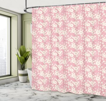 Abakuhaus Duschvorhang Moderner Digitaldruck mit 12 Haken auf Stoff Wasser Resistent Breite 175 cm, Höhe 180 cm, Blume Floral Feminine Muster Blatt