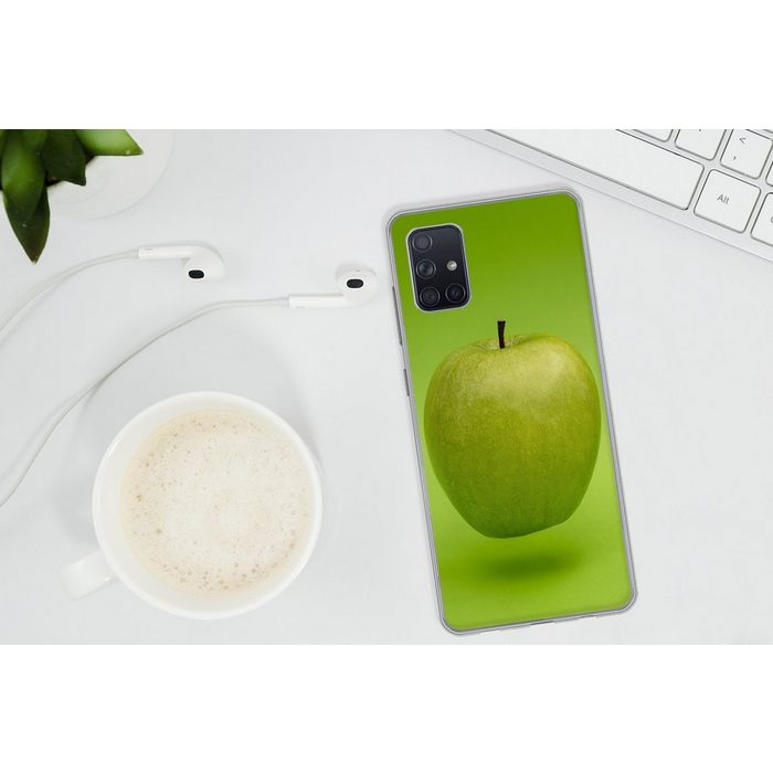 MuchoWow Handyhülle Obst - Apfel - Grün Phone Case Handyhülle Samsung Galaxy A71 Silikon Schutzhülle CB11424