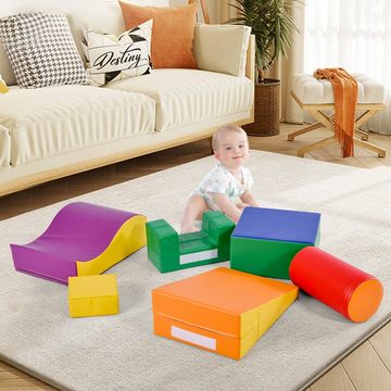 OKWISH Spielbausteine Treppe und Rutsche für Kinder, (Treppe und Rutsche für Kinde Beruhigendes Material Attraktive Farben, Leicht zu reinigen und zu pflegen Breites Einsatzspektrum), Rutschen und Krabbeln. im Vorschulalter Babys,Spielzeug zum Klettern