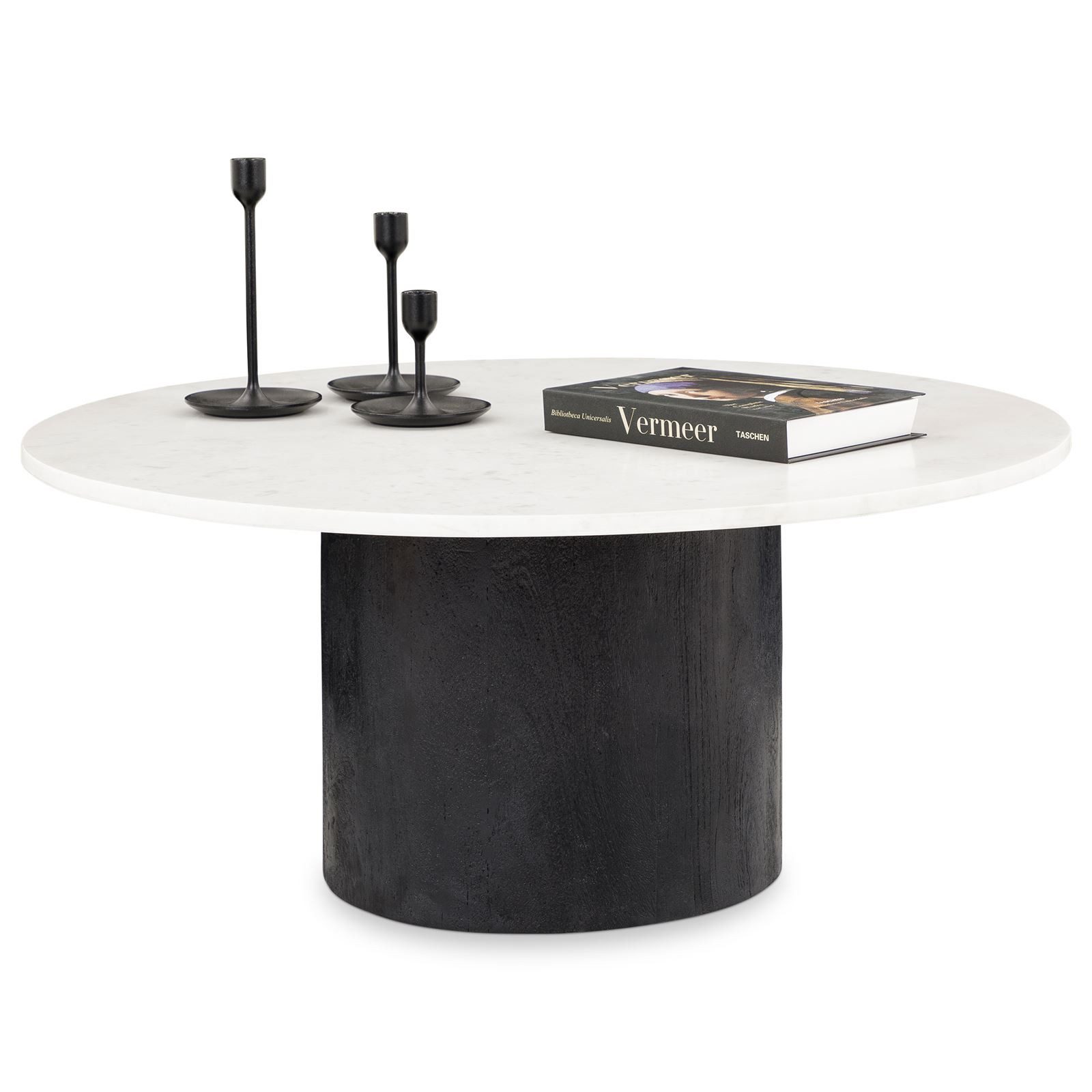 IDIMEX Couchtisch GANGA, Wohnzimmertisch rund 80 cm, mit Marmorplatte und A günstig online kaufen