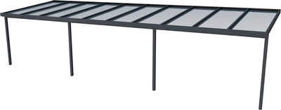 GUTTA Terrassendach Premium, BxT: 1014x306 cm, Bedachung Doppelstegplatten, BxT: 1014x306 cm, Dach Polycarbonat klar