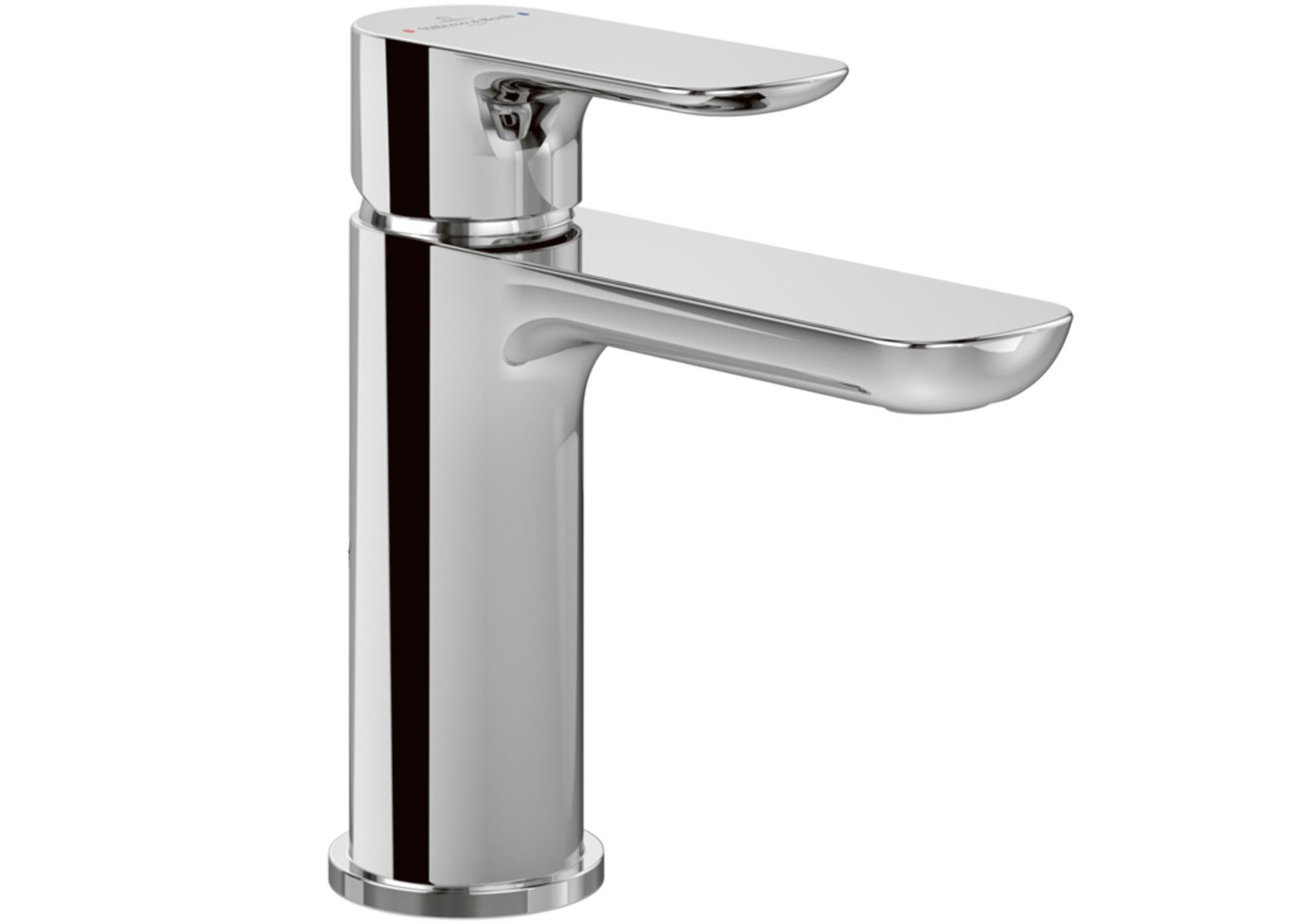 Villeroy & Boch Waschtischarmatur O.novo Einhebelmischer ohne Ablaufgarnitur, Chrom (flacher Hebelgriff, Normalstrahl, Keramikmischsystem, DN15, Waschbeckenarmatur) SmartPressure max. 7 l/min, Durchlauferhitzer geeignet