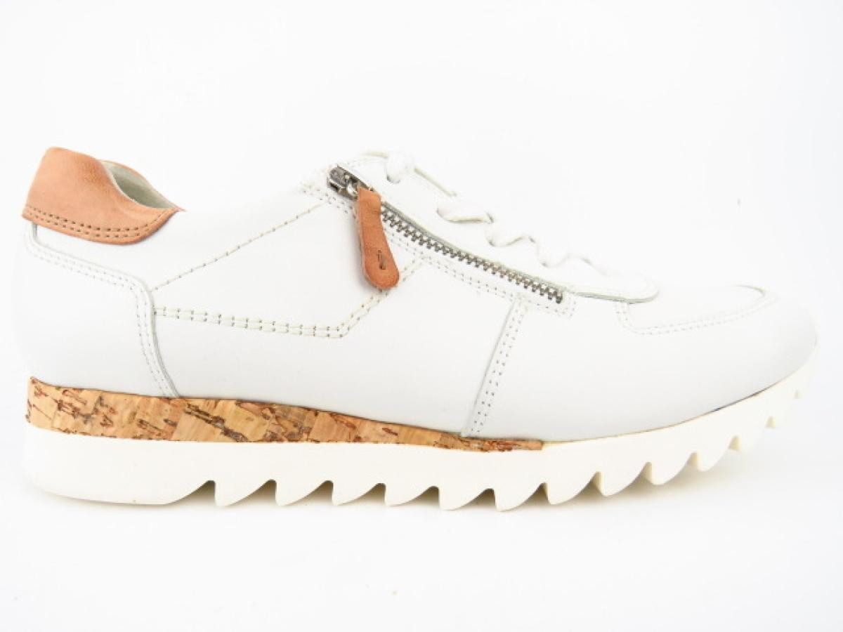 Calf weiss/cuoio Kork Sneaker