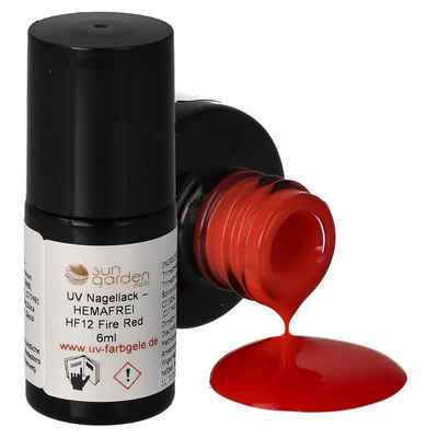 Sun Garden Nails Nagellack HF12 Fire Red - UV Nagellack 6ml – HEMAFREI