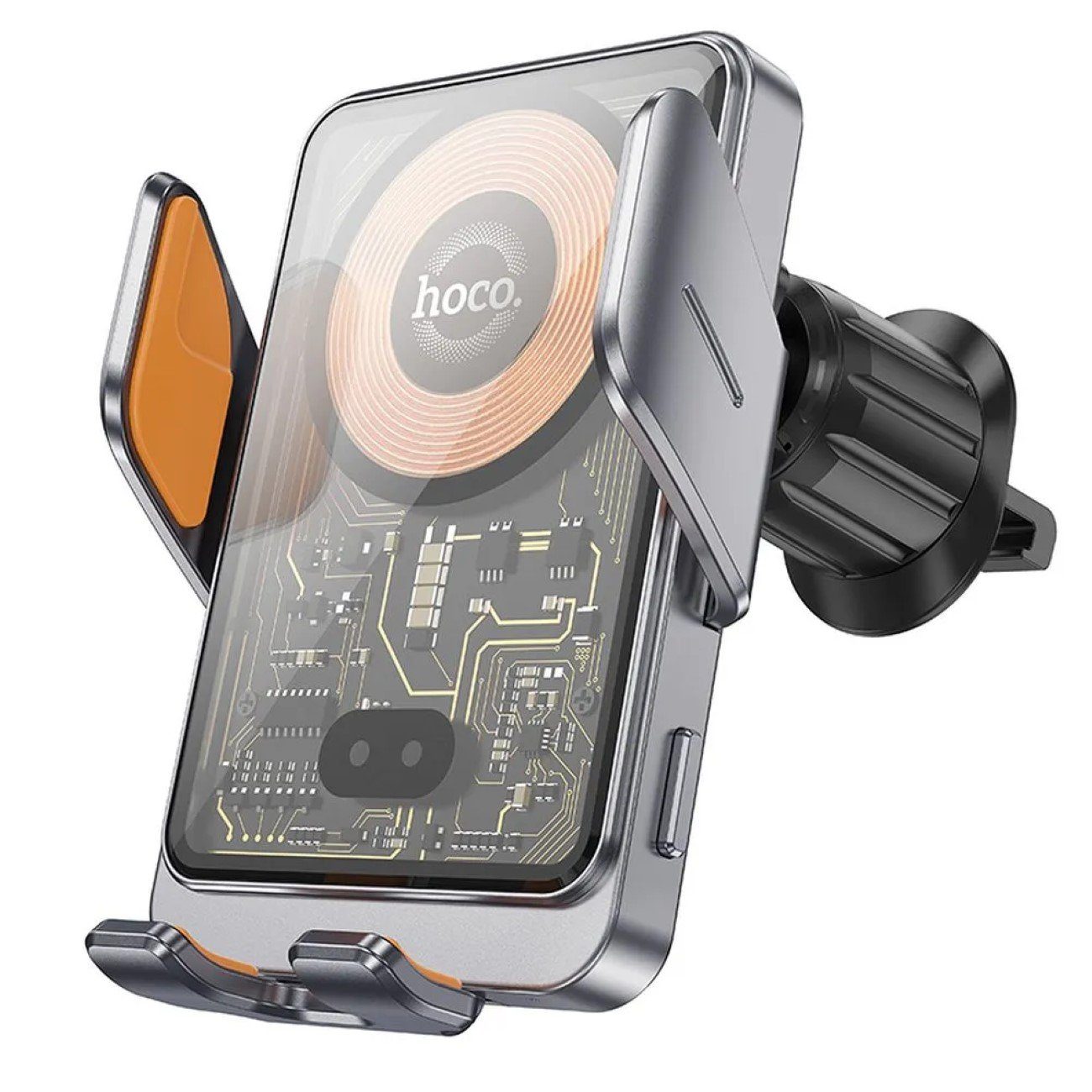hoco. Handy-Halterung Autotelefonhalter für die Lüftung mit drahtloser Aufladung 15W grau, (1-tlg)