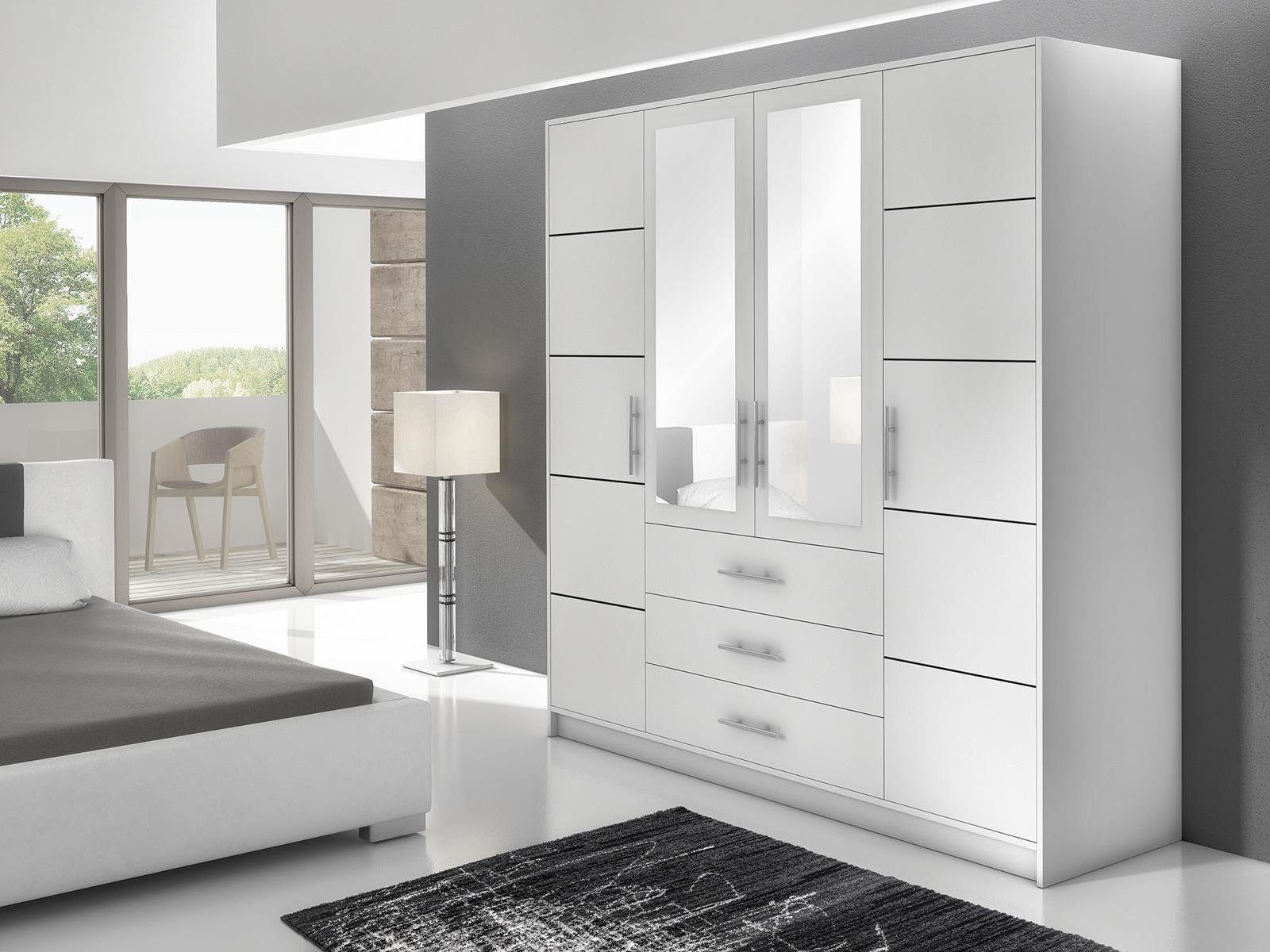 Beautysofa Kleiderschrank BALI D4 Schrank mit 4 türen