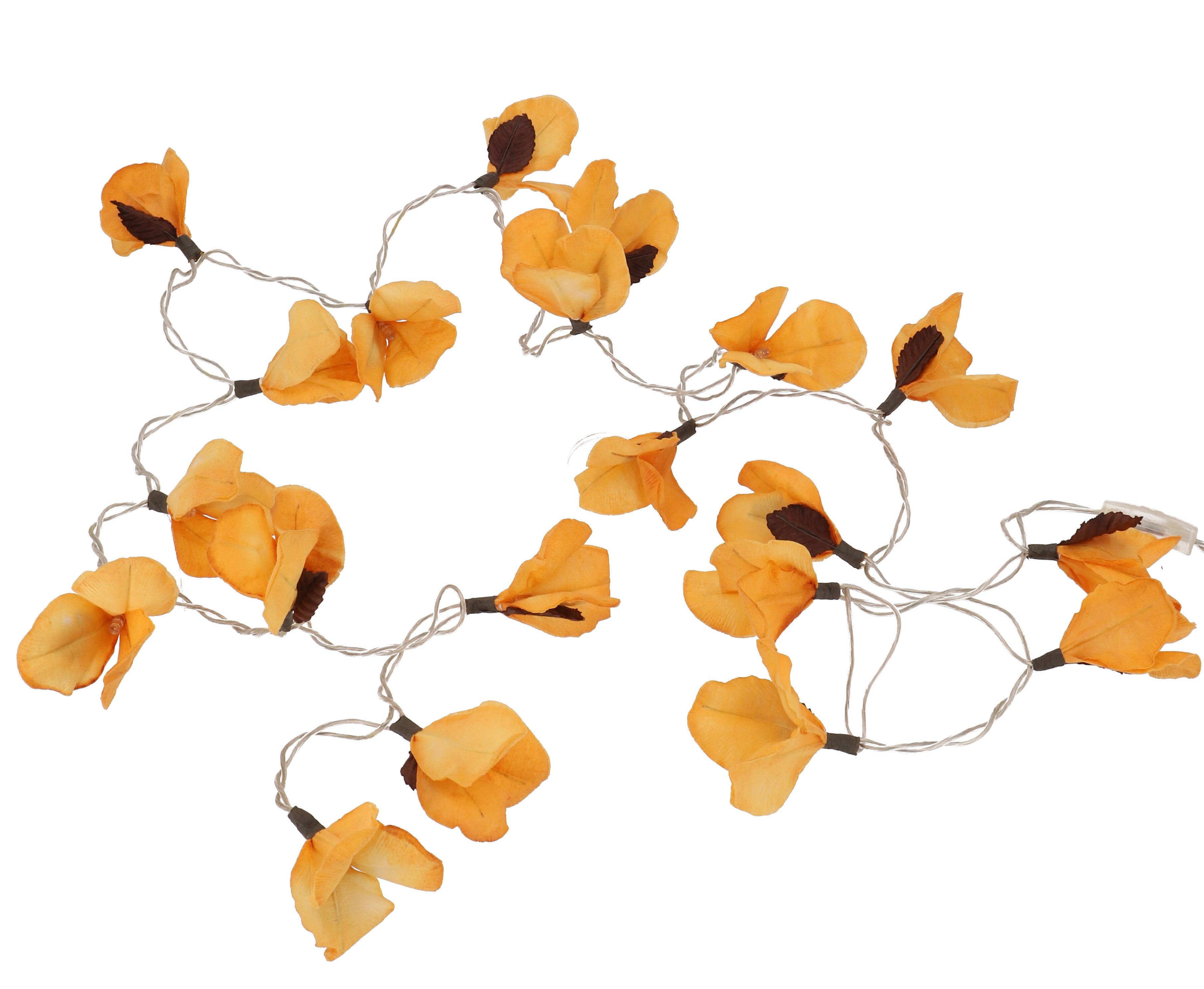 Guru-Shop LED-Lichterkette Exotische Lotusblüten, Blüten LED Lichterkette..
