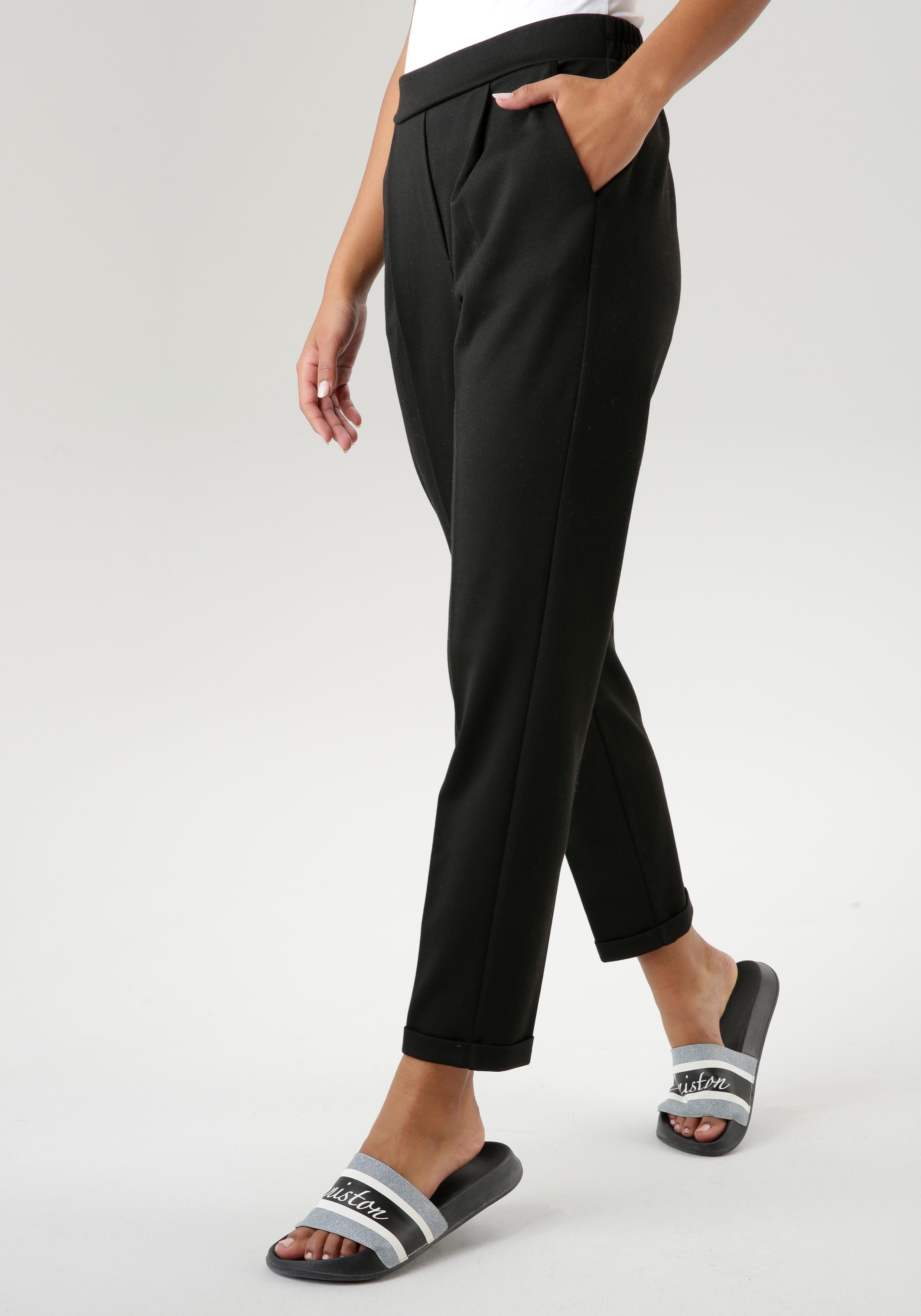 Aniston SELECTED Schlupfhose mit Bundfalten günstig online kaufen