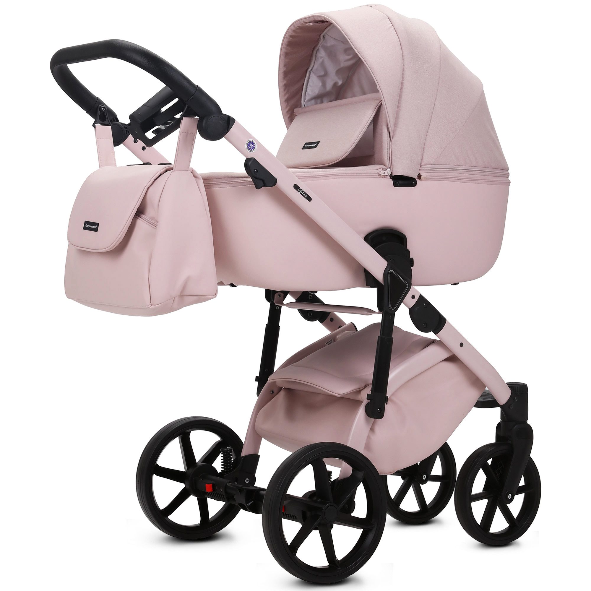 Knirpsenland Kombi-Kinderwagen Lifetime Sportsitz, Wickeltasche, viel Zubehör 2in1, Top Federung, (Spar Set), Kinderwagen mit Sportaufsatz, mit Schwenkrädern, Top Federung