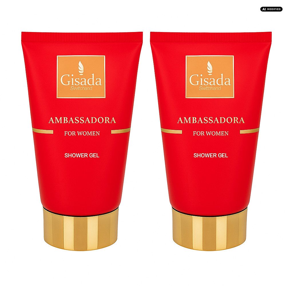 Gisada Duschgel Gisada Ambassadora Red Shower Gel 2er Set, Praktisches Duschgel-Vorratsset