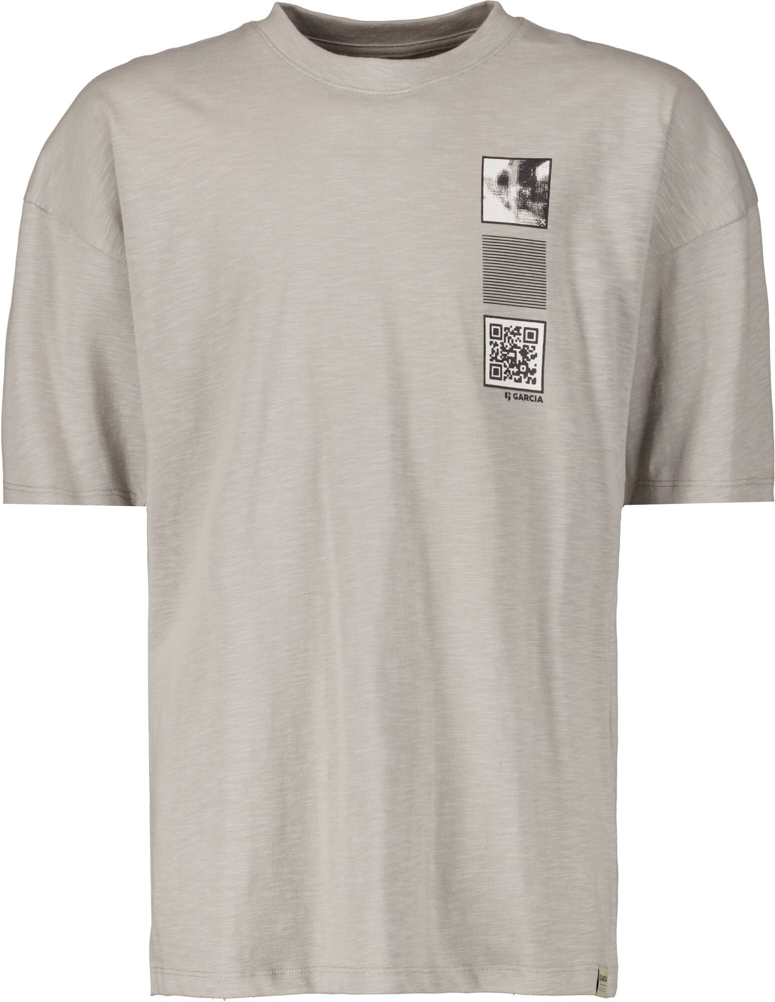 Garcia T-Shirt mit Rückenprint cement