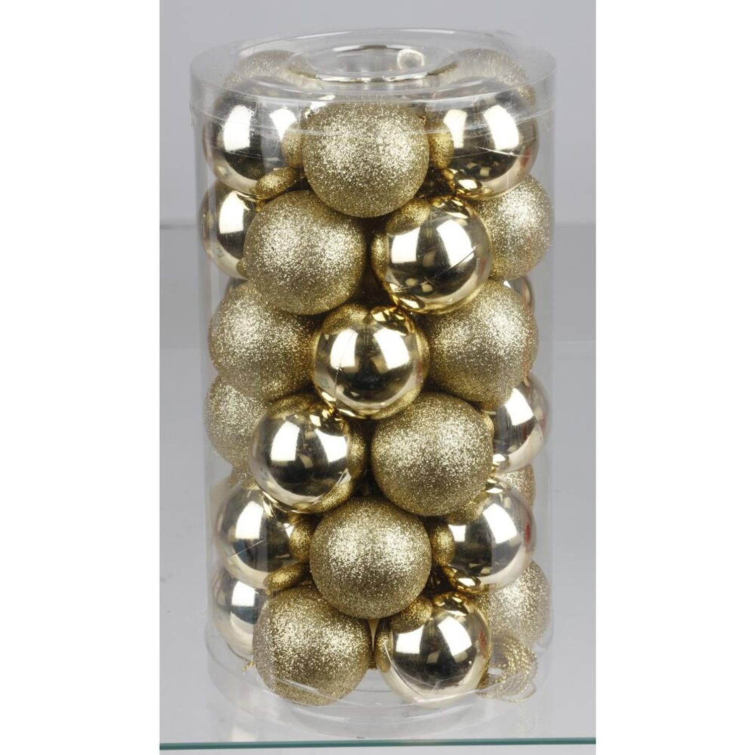 BURI Weihnachtsbaumkugel 41er-Set Weihnachtsbaumschmuck in Gold kleine Kugeln 4cm Goldkugeln Ba
