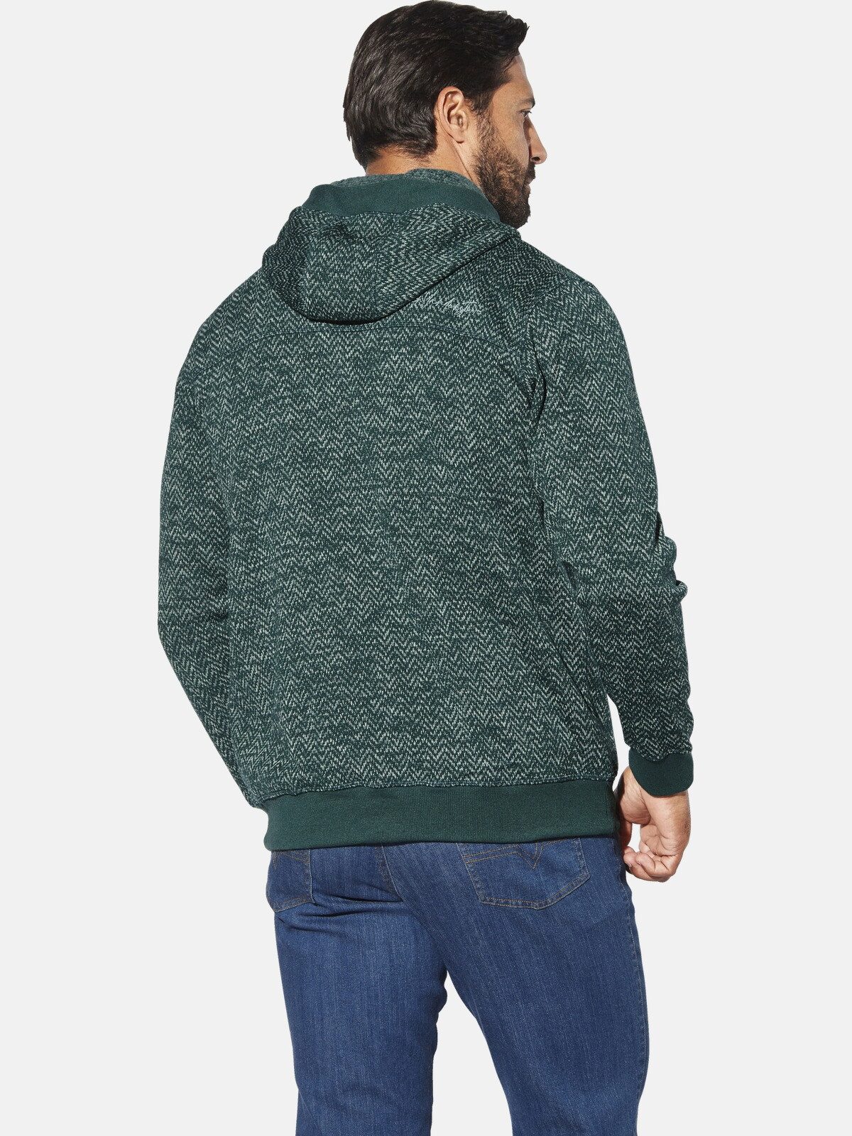 Jan Vanderstorm Fleecepullover HARGARD mit läassiger Kapuze günstig online kaufen