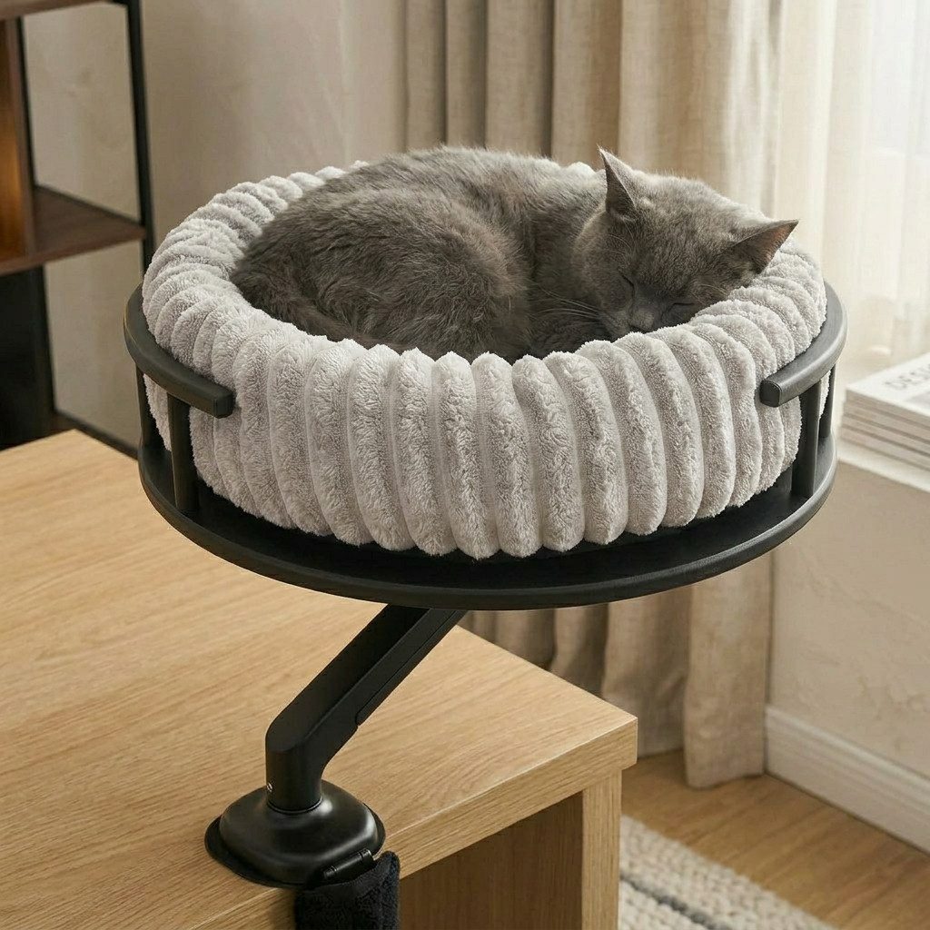 noviclass Katzenliege noviclass® Katzenbett LEVI, Katzenbett Schreibtisch, Katzenplattform