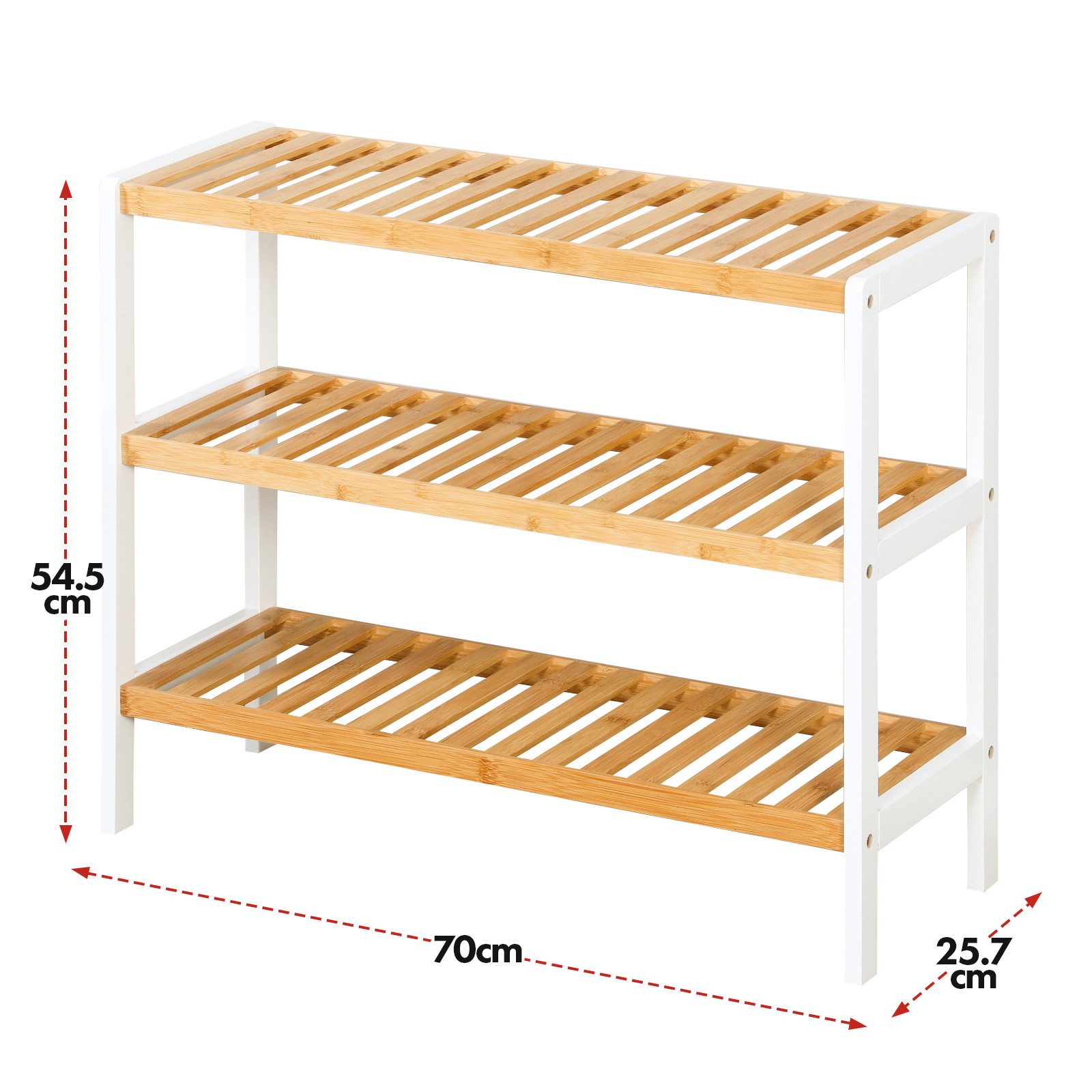 Floordirekt Schuhregal aus Bambus Michigan, Stilvoll und platzsparend, Drei günstig online kaufen