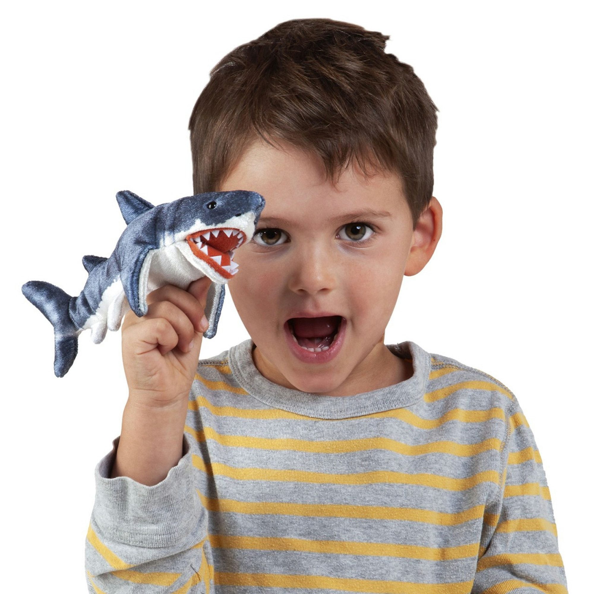 Folkmanis Handpuppen Fingerpuppe Folkmanis Fingerpuppe Mini Hai / Mini Shark 2777 (Packung)