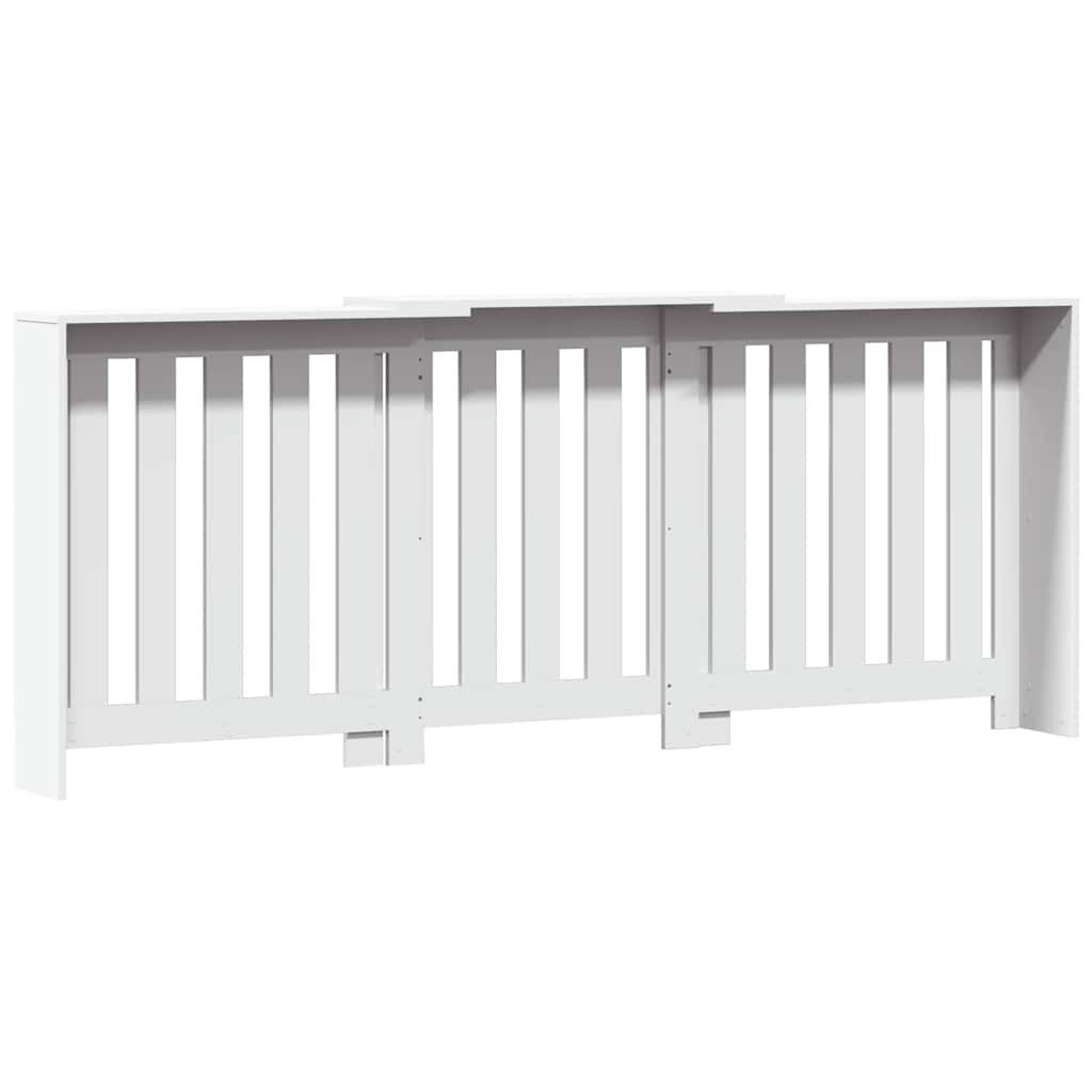 vidaXL Heizkörper Heizkörperabdeckung Weiß 205 x 21,5 x 83,5 cm Holzwerkstoff – Bild 4 von 5