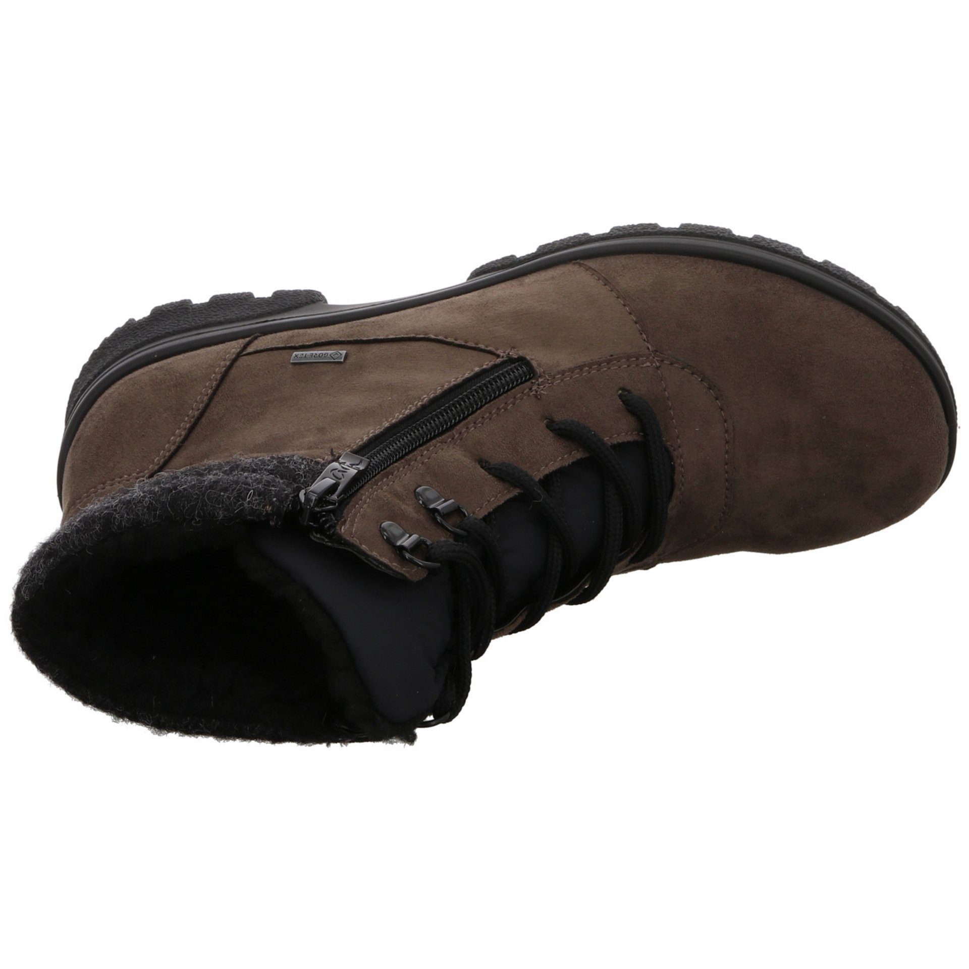 Snowboots Saas-Fee Snowboots Boots Schuhe Ara Leder-/Textilkombination taiga/schwarz Damen